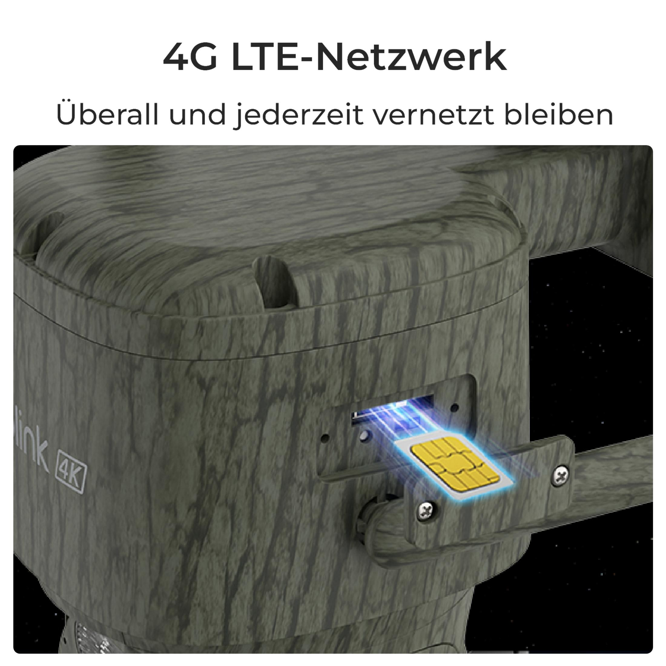 Graues Gerät mit 4G LTE-Symbol und einer SIM-Karte, die eingesetzt wird.