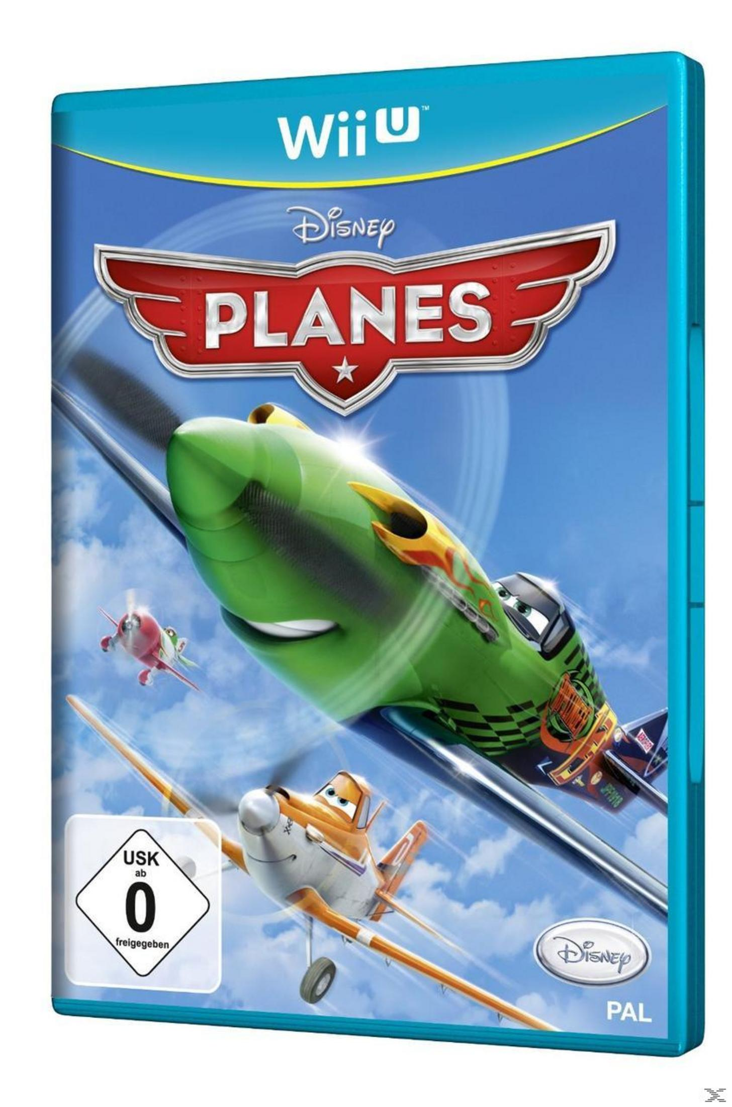 Disney Planes Wii U-Spielcover mit fliegenden Flugzeugen am Himmel.