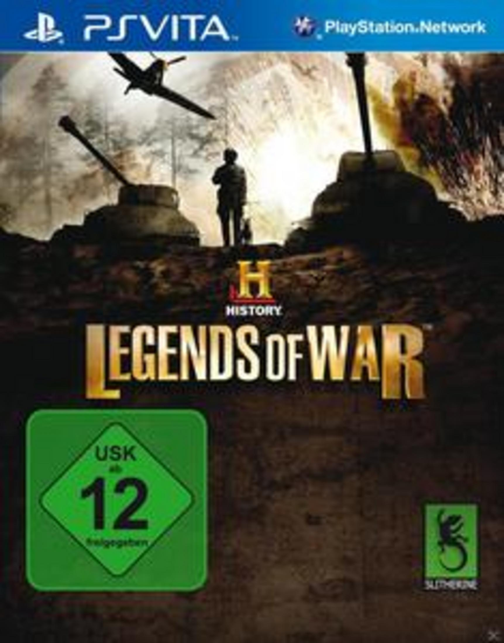 Cover mit Panzer, Flugzeug, Soldat und dem Titel 'Legends of War'.
