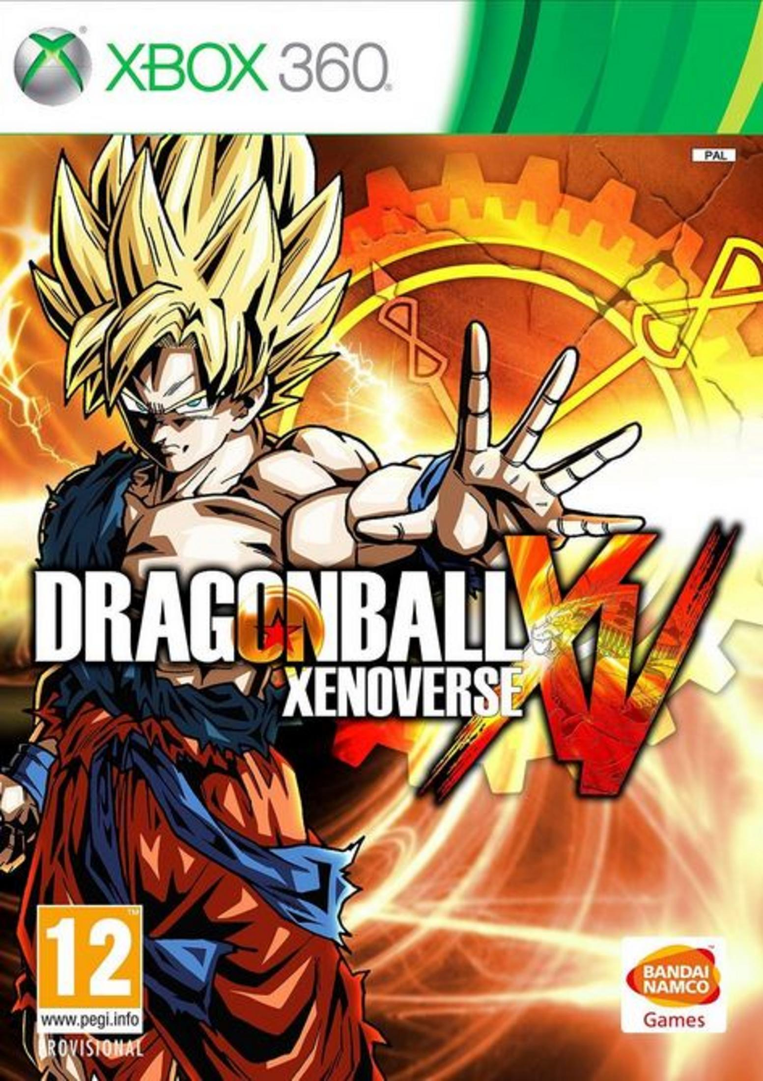 Copertina Dragon Ball Xenoverse Xbox 360. Goku in Super Saiyan.