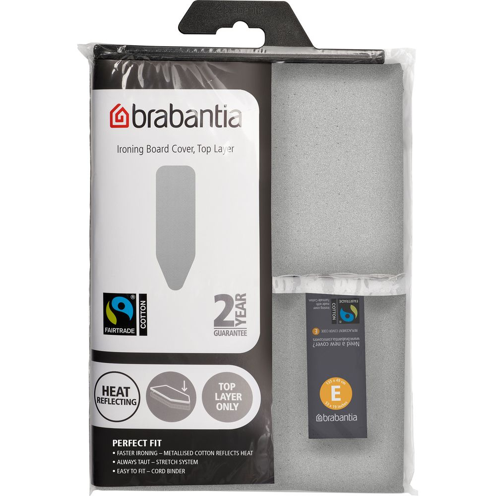 Brabantia Bügelbrettbezug, oberste Schicht, grau, hitzereflektierend.