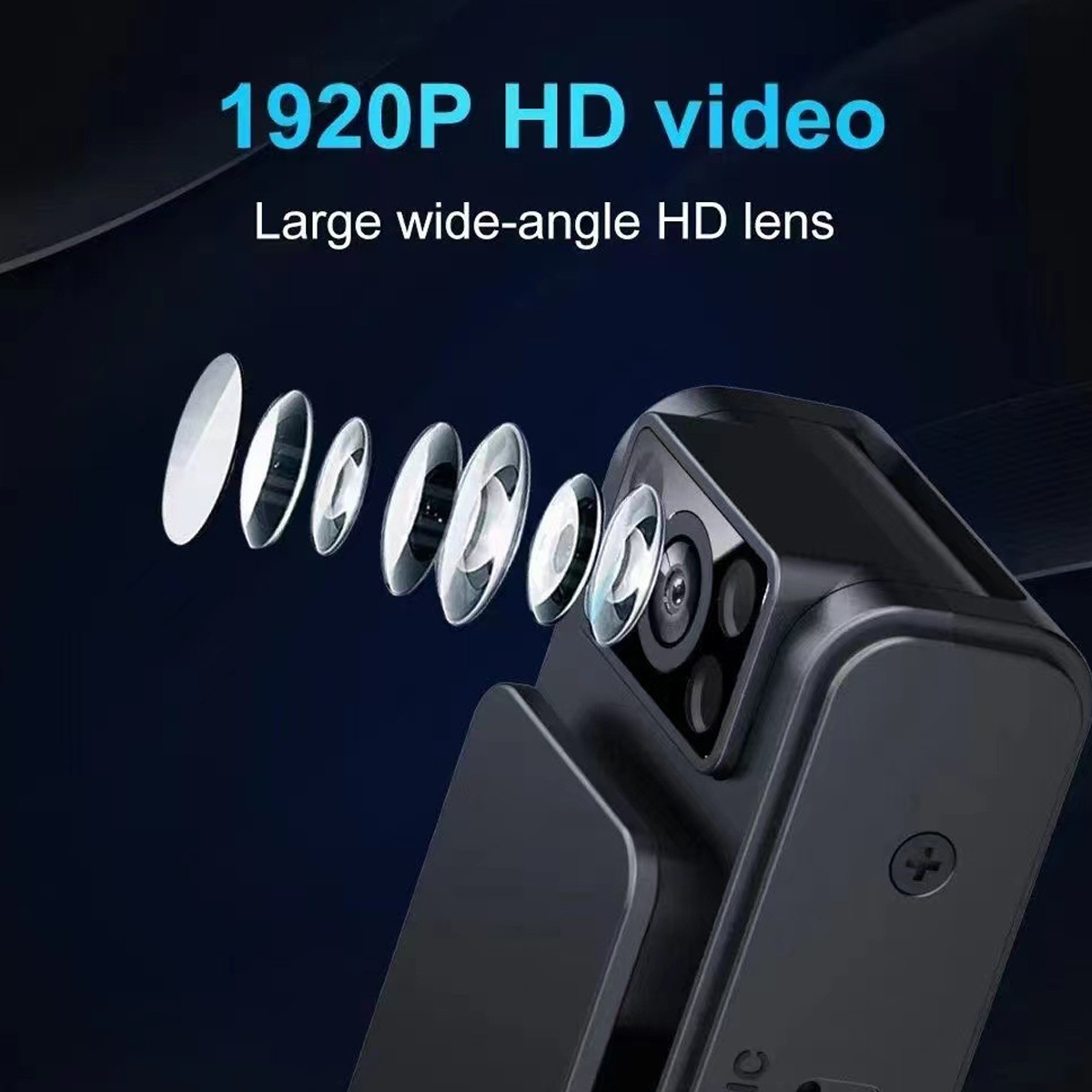 Nahaufnahme einer schwarzen Kamera mit mehreren Linsen, die 1920P HD-Video versprechen.