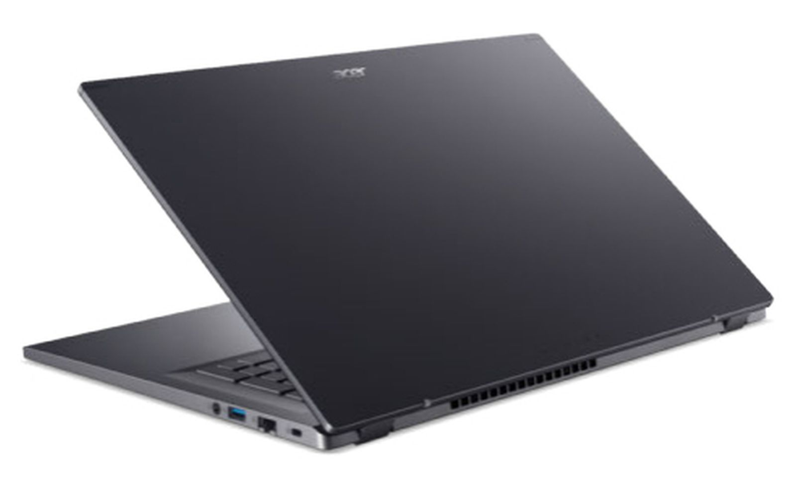 Ein geschlossener, dunkler Laptop mit dem Acer-Logo auf dem Deckel.