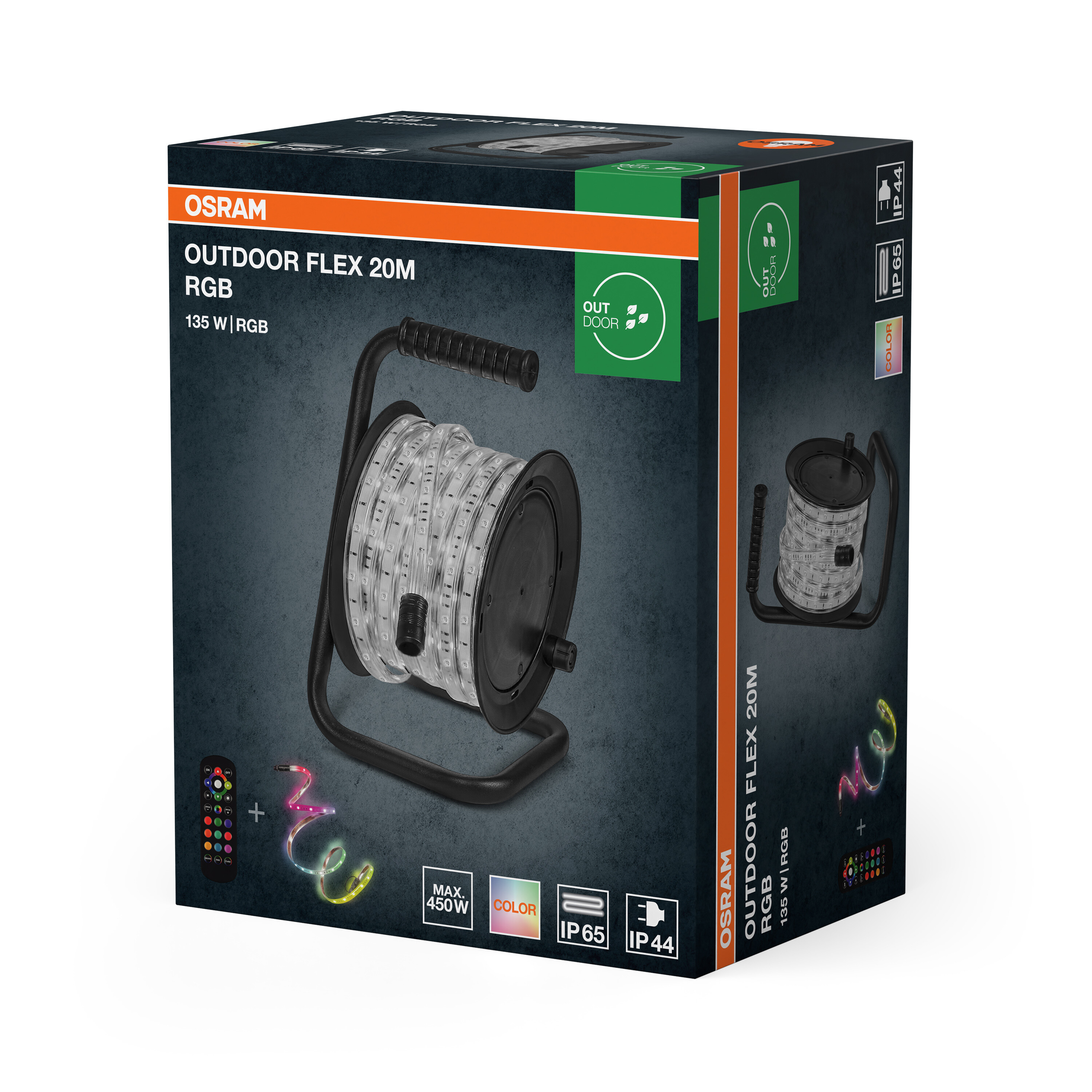 Osram Outdoor Flex 20M RGB LED-Streifen auf Spule mit Fernbedienung.