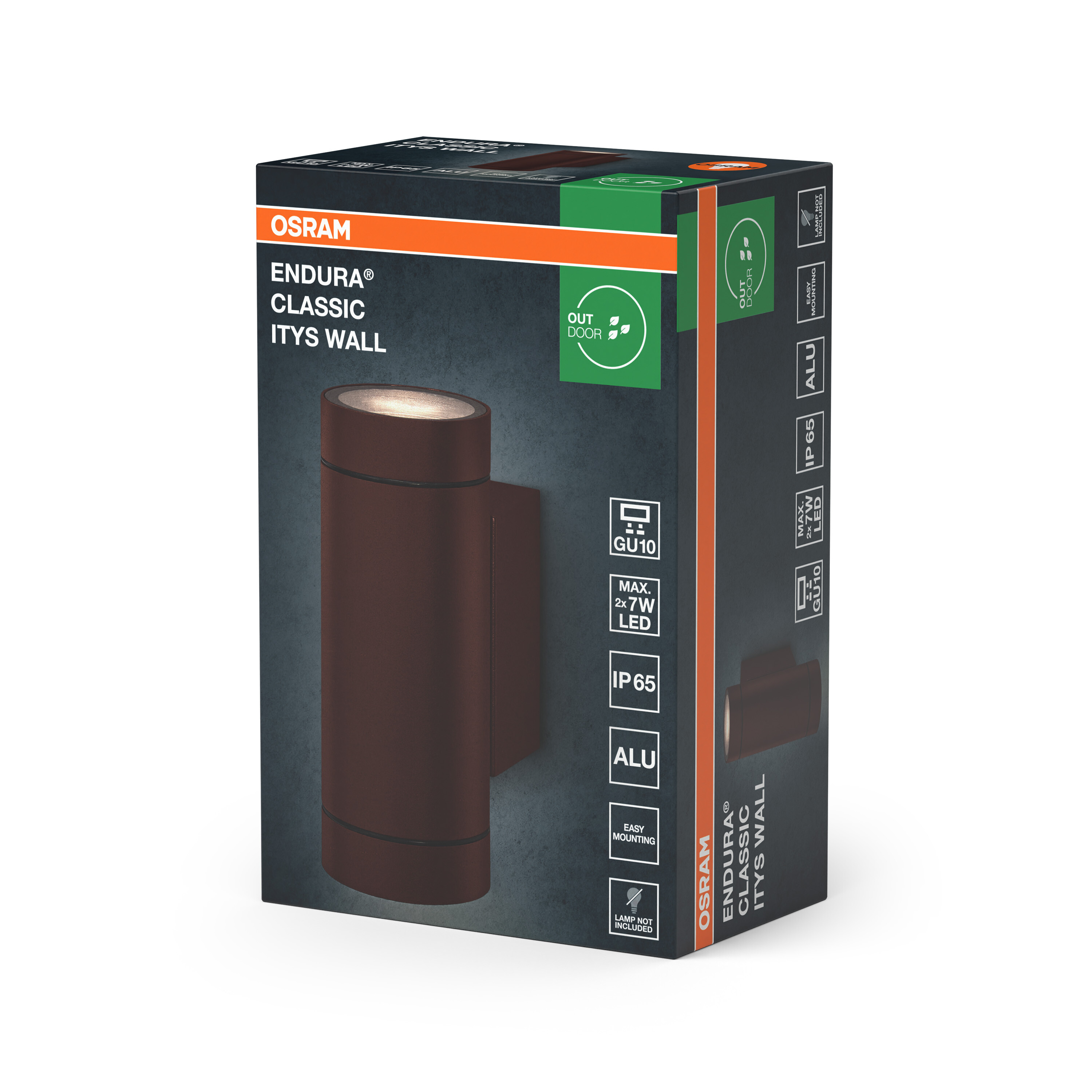 Osram Endura Classic Itys Wandleuchte Verpackung, braun.