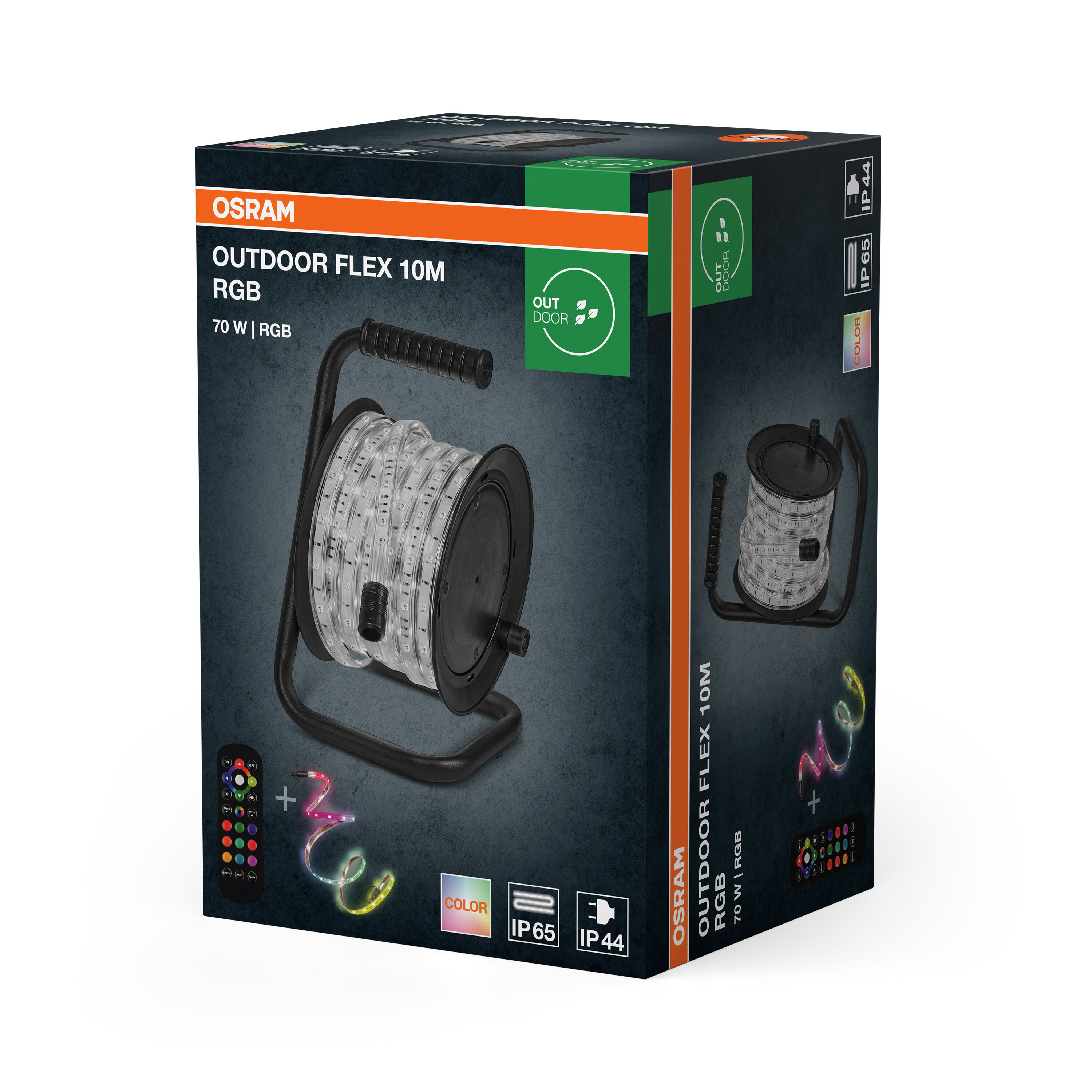 Osram Outdoor Flex 10M RGB LED-Streifen auf Spule mit Fernbedienung.