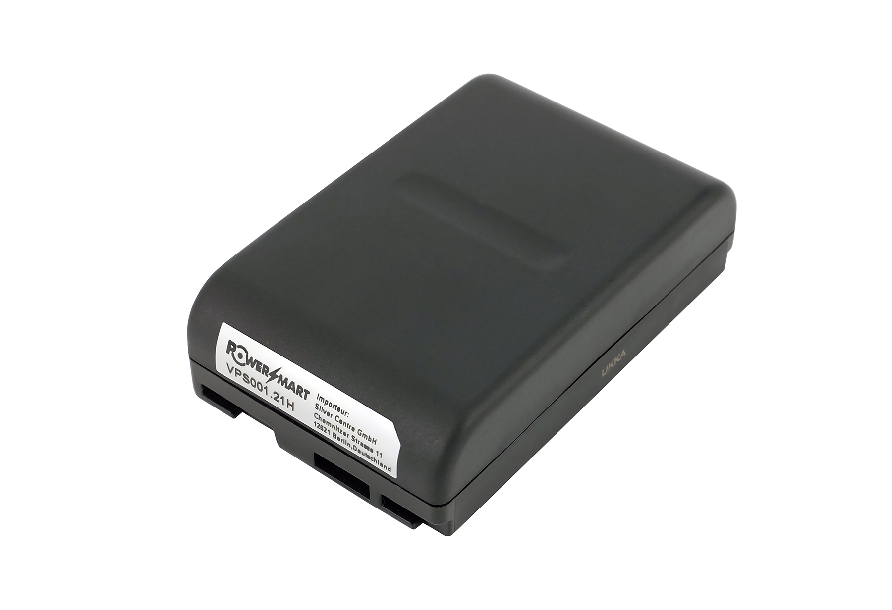 Ein schwarzer Power Smart Akku mit dem Modell VPS001.21H an der Seite.