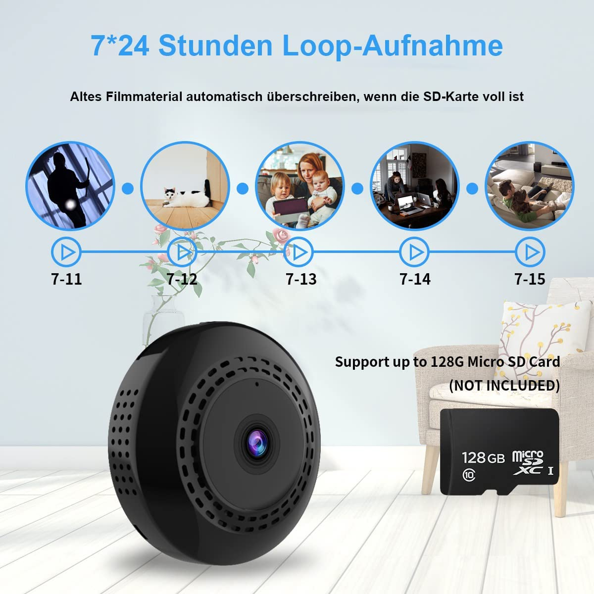 Kamera mit Zeitraffer-Aufnahme und SD-Kartenunterstützung.