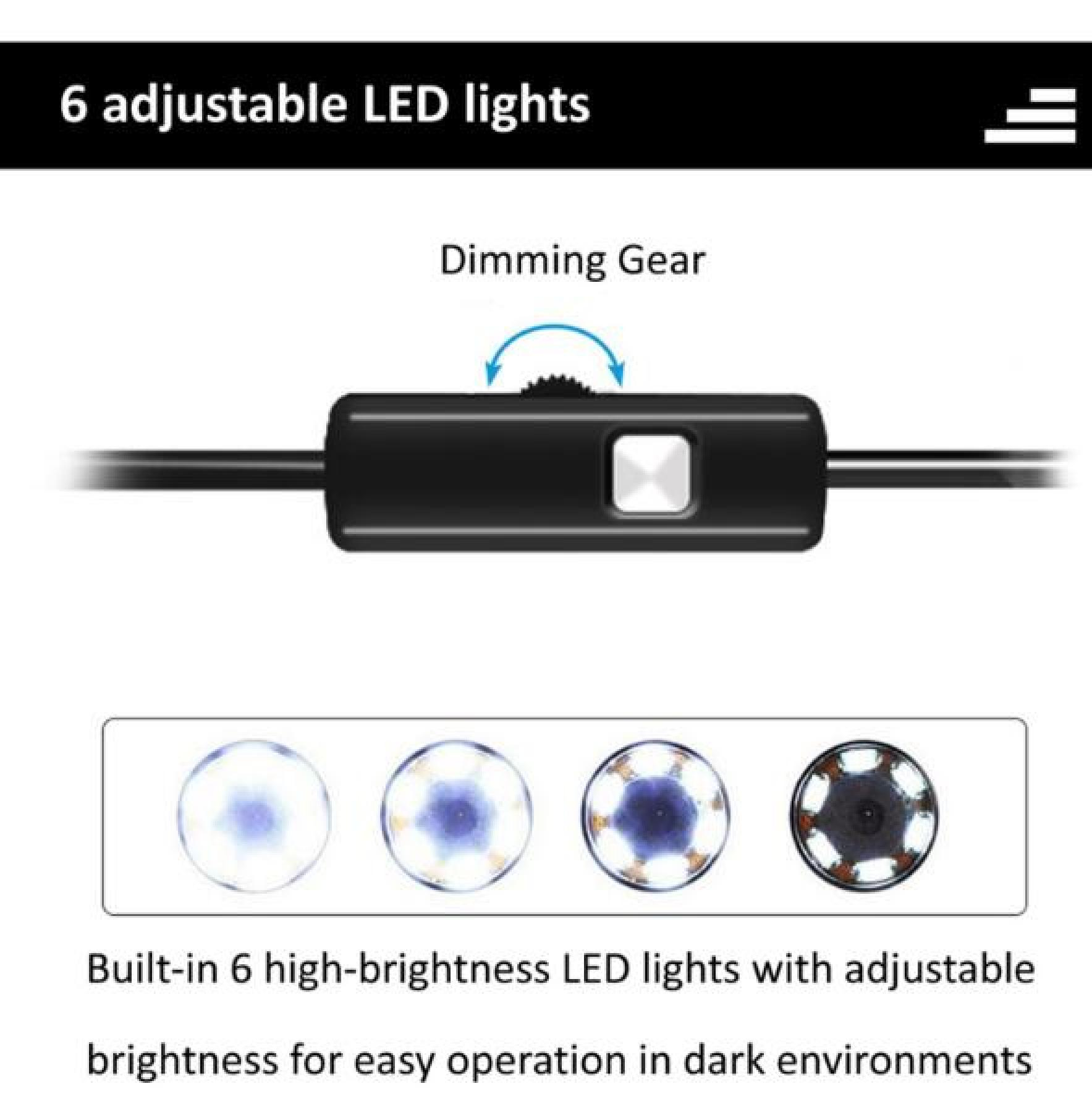 Regler für 6 dimmbare LEDs mit Einstellrad und vier Helligkeitsstufen.