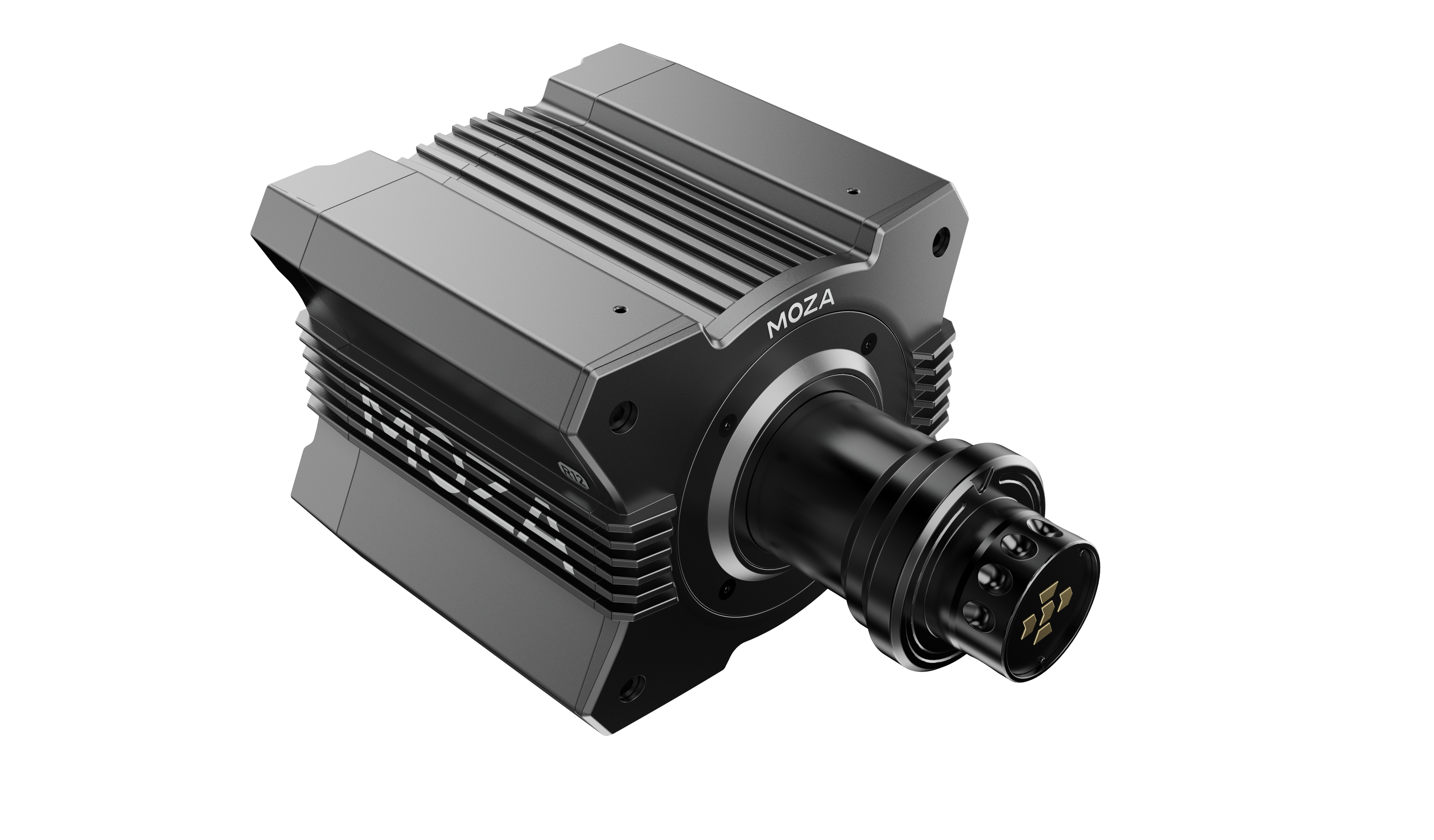 Grijze race stuurcontroller met ventilatieopeningen en connector.