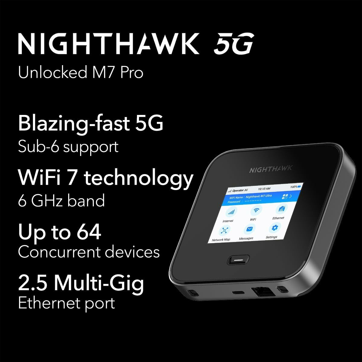 Nighthawk M7 Pro mit 5G, WiFi 7 und 2,5-Gigabit-Ethernet.