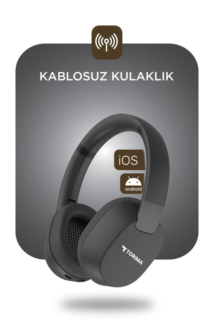 iOS ve Android uyumlu kablosuz kulaklık ve Wi-Fi sembolü.