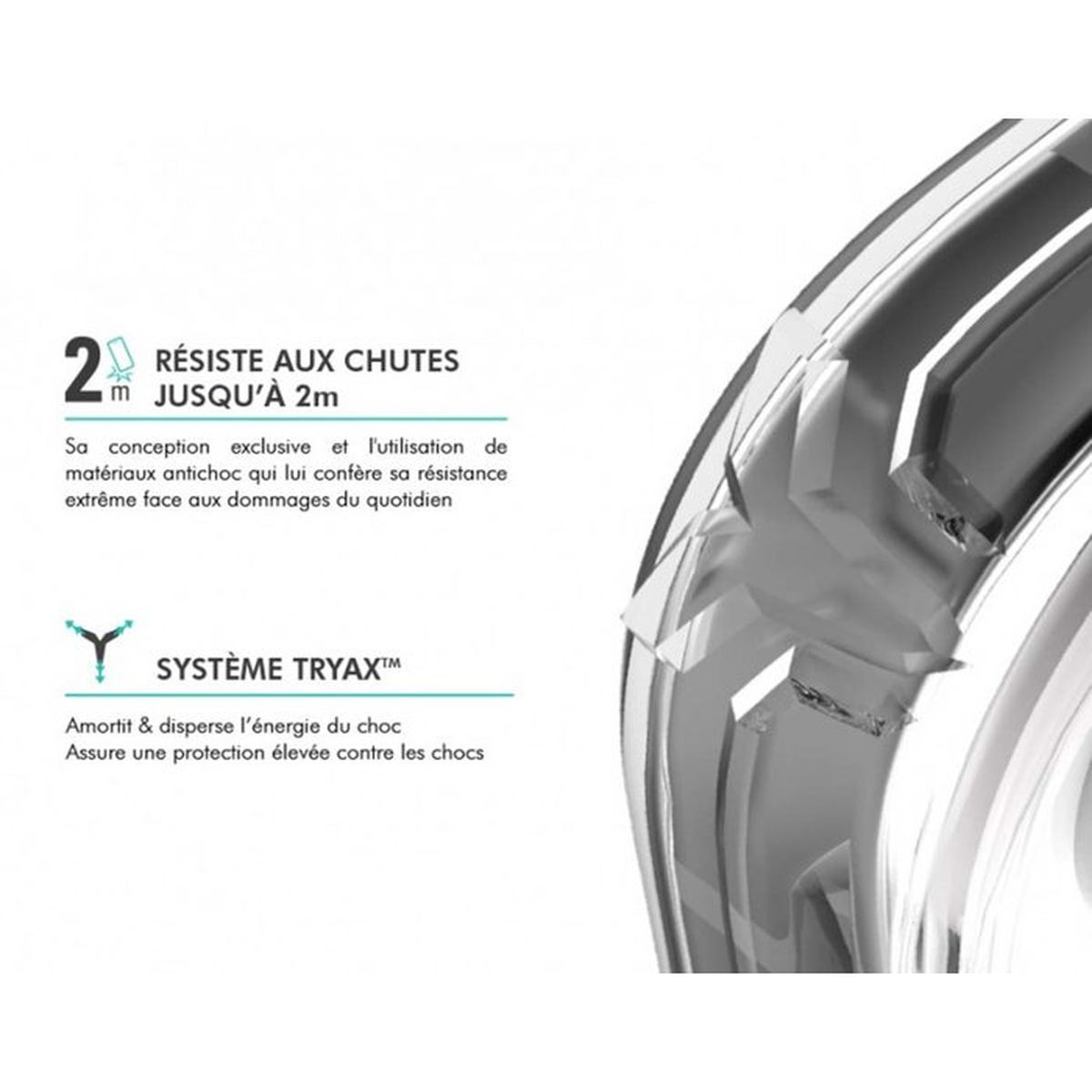 Produktbeschreibung: Stoßfest bis 2m, exklusives Design, Tryax-System.