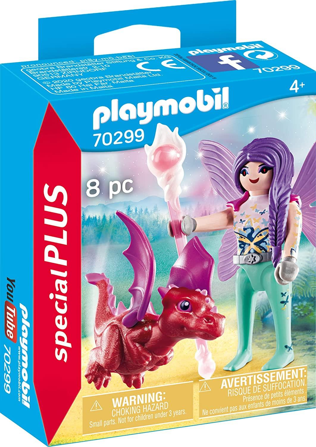 Set Playmobil con fata, drago e bacchetta magica. 8 pezzi, da 4 anni.