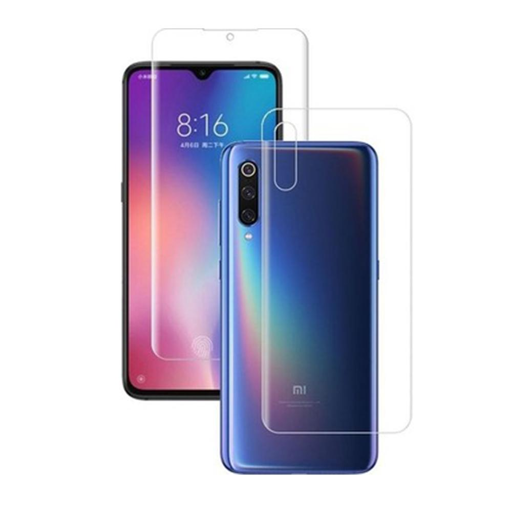 Ekran koruyuculu mavi bir Xiaomi akıllı telefon.