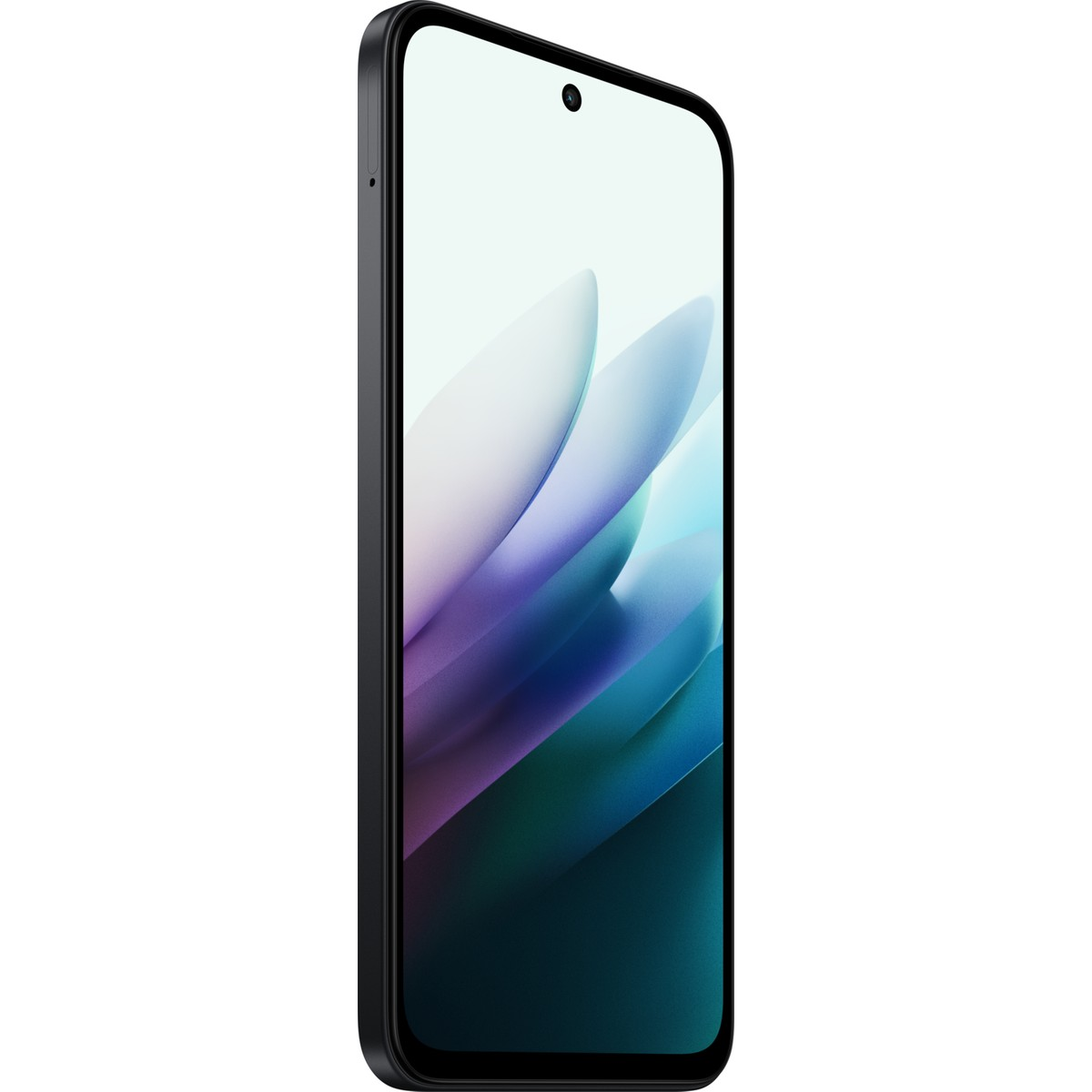 Siyah bir akıllı telefon ekranında soyut bir arka plan gösterir.