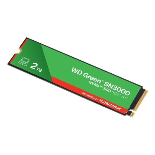 SSD NVMe WD Green SN3000 da 2TB con PCIe 4.0, basato su Sandisk.