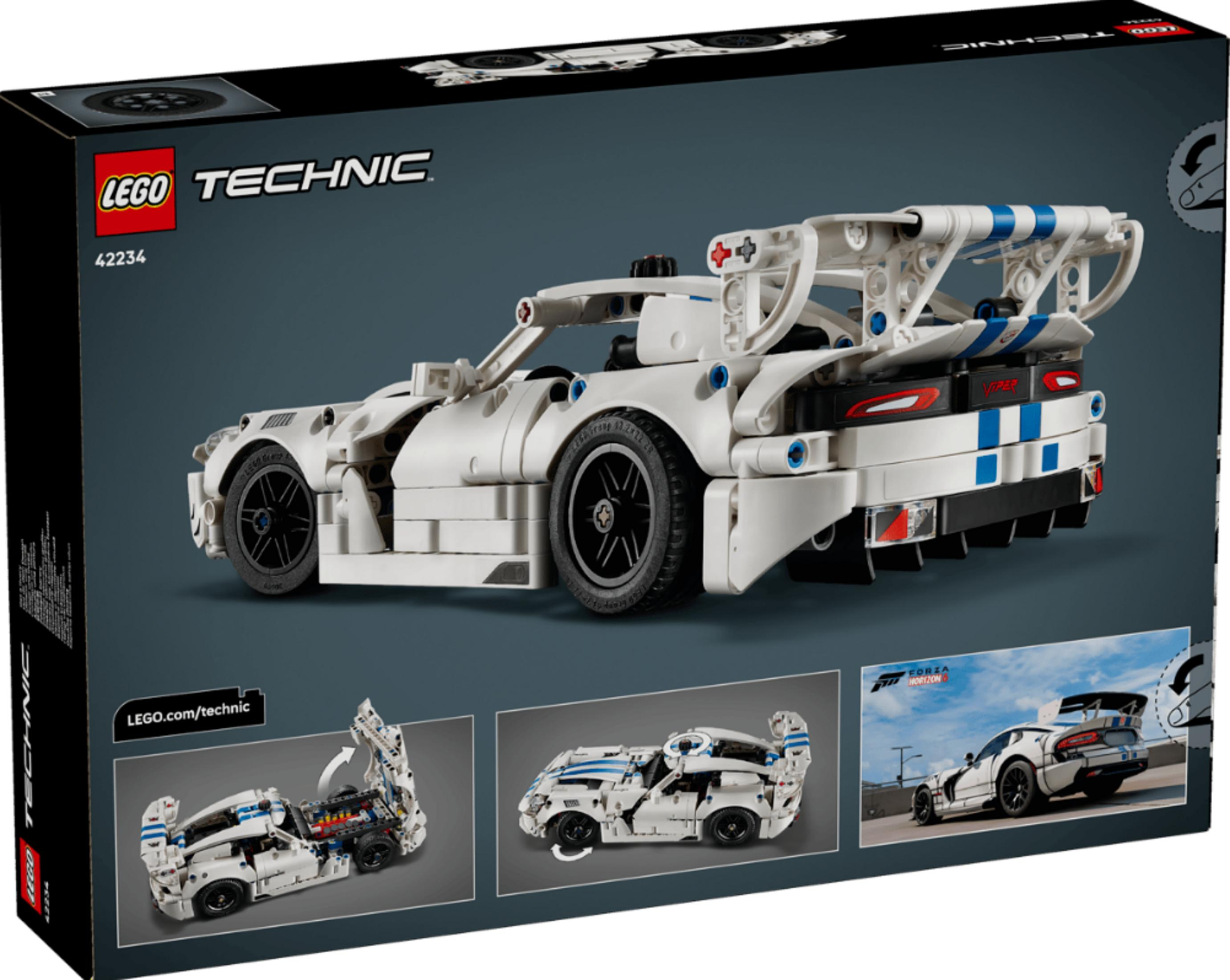 Beyaz Lego Technic spor araba kutusu 3 resimle: araba, açık araba, oyun sahnesinde araba.