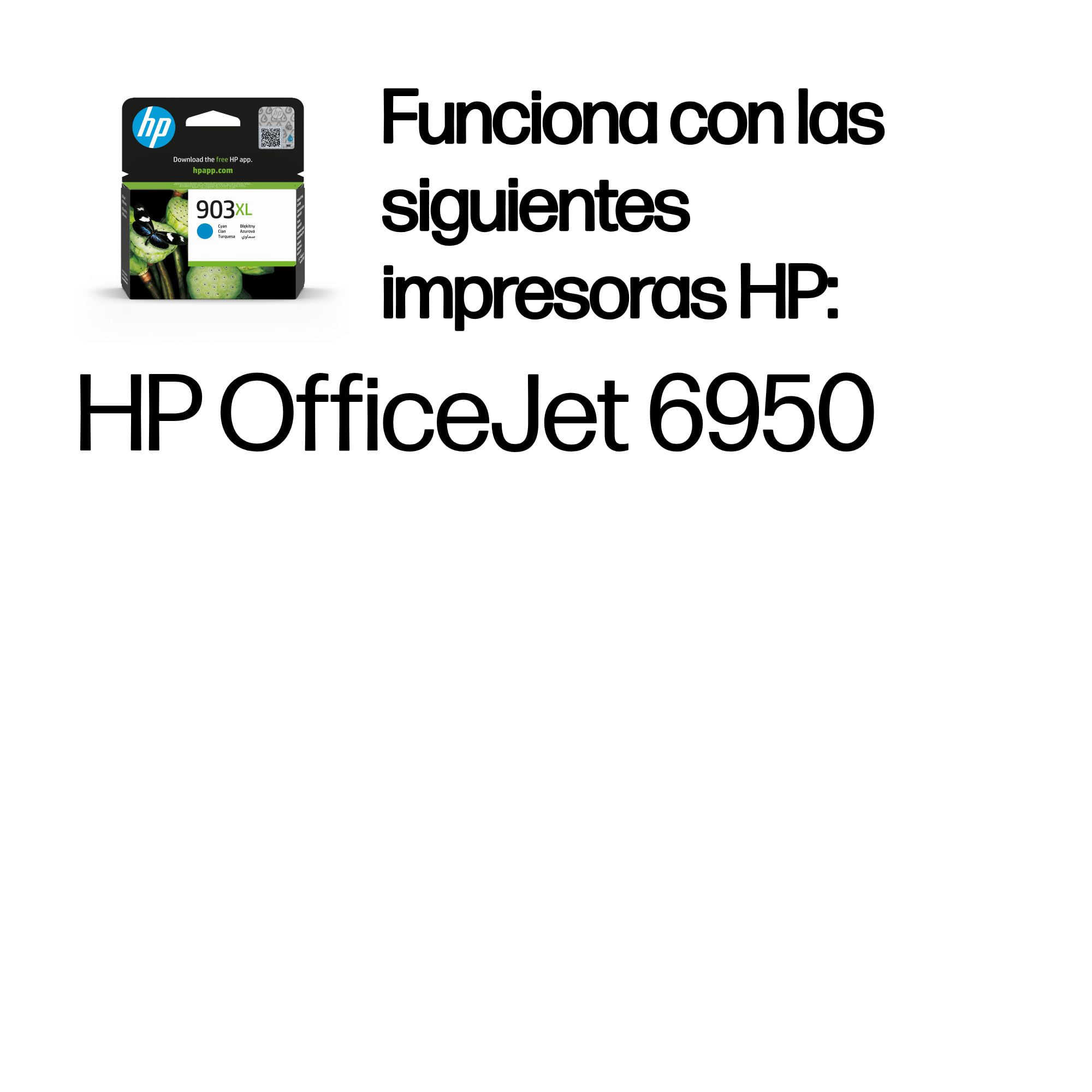 Cartuccia d'inchiostro HP 903XL Ciano per stampante HP OfficeJet 6950.