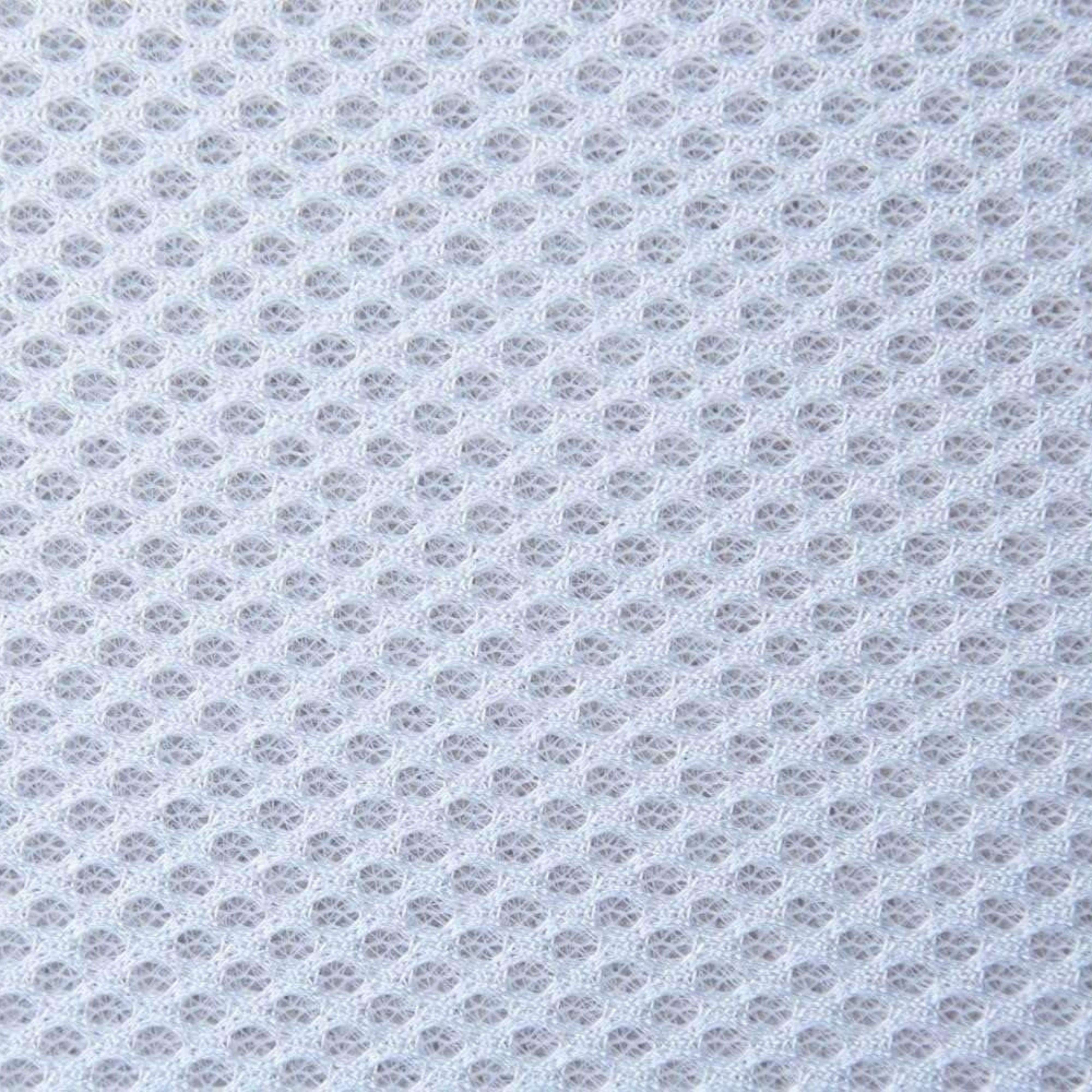 Fina textura de malla blanca con muchos círculos pequeños.