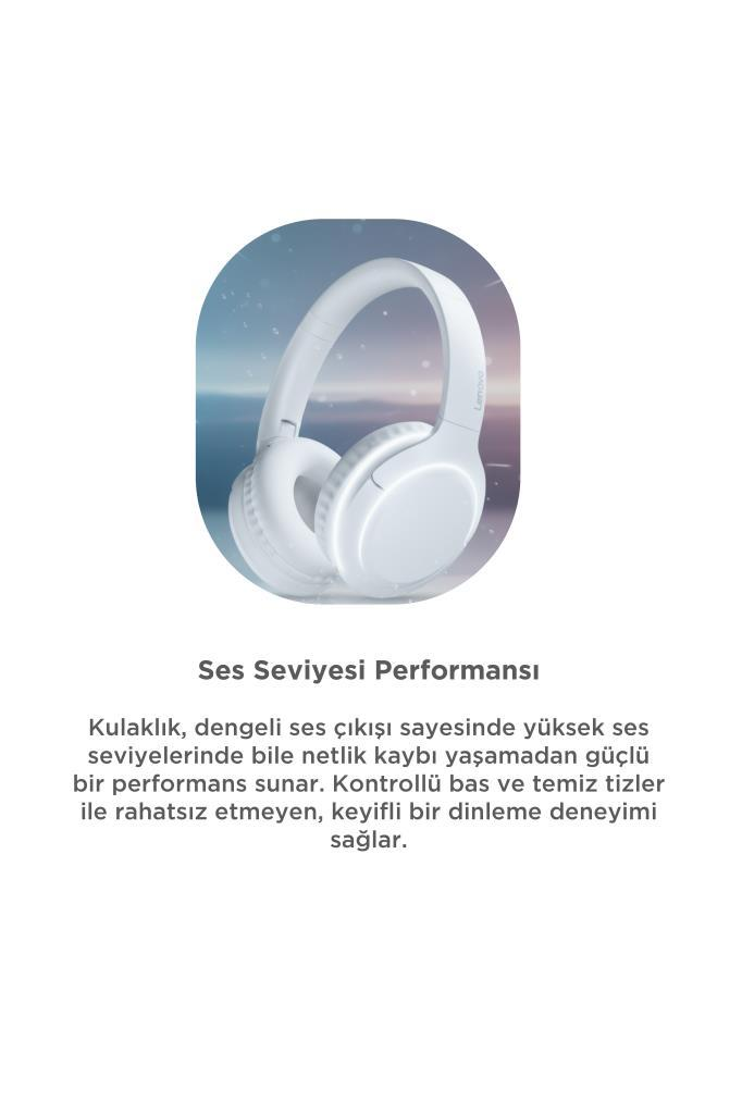 Yastıklı baş bandı ve kulaklıkları olan beyaz kulaklık, bulanık bir arka plana karşı.