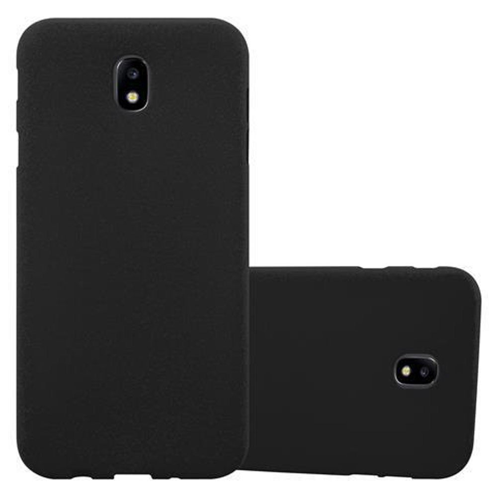Dos fundas de teléfono negras se muestran una al lado de la otra.