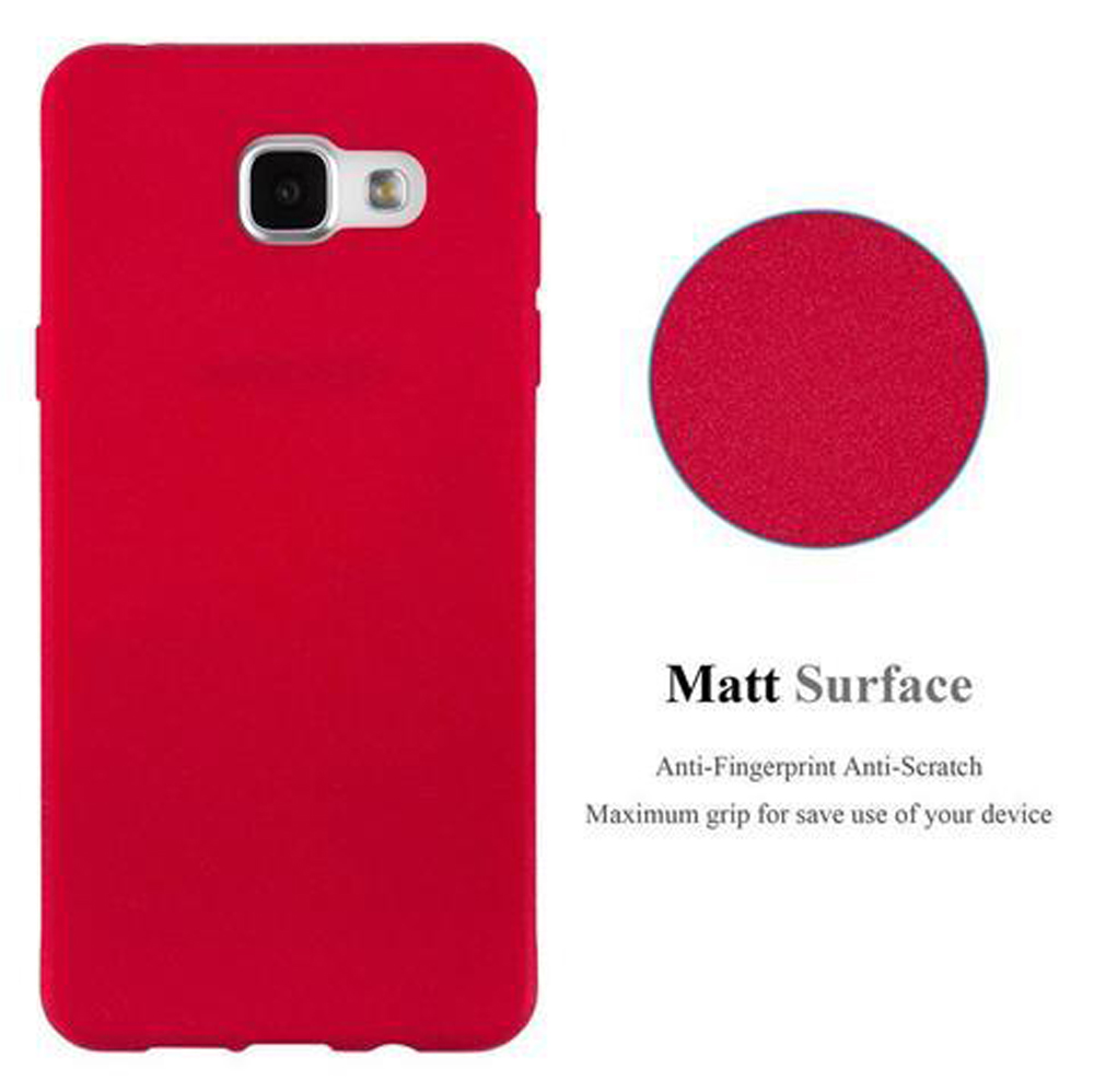 Funda roja para teléfono con acabado mate, anti-huellas, anti-rayaduras.