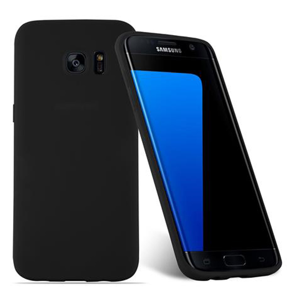 Due telefoni Samsung neri, uno mostrato di schiena, l'altro di fronte con schermo blu.