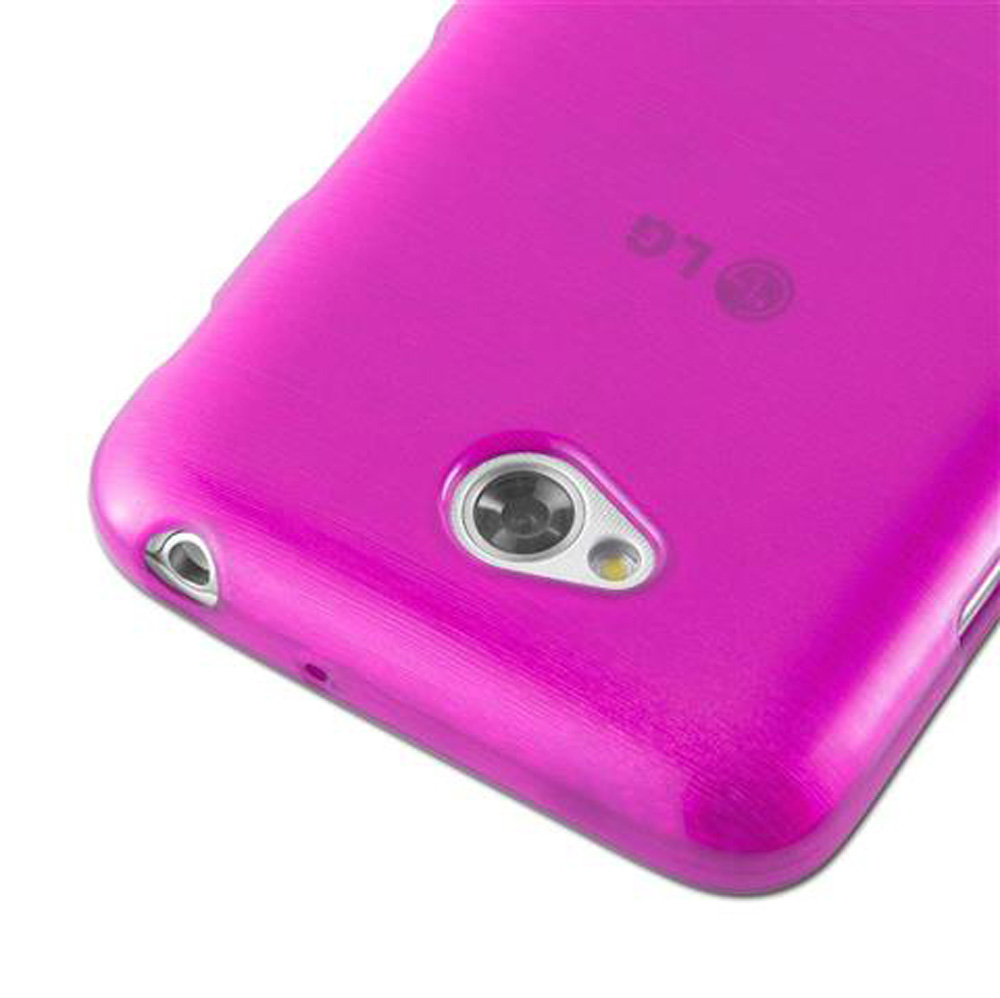 Funda - CADORABO Funda de silicona, Compatible con LG L70 (1. SIM), FUCSIA