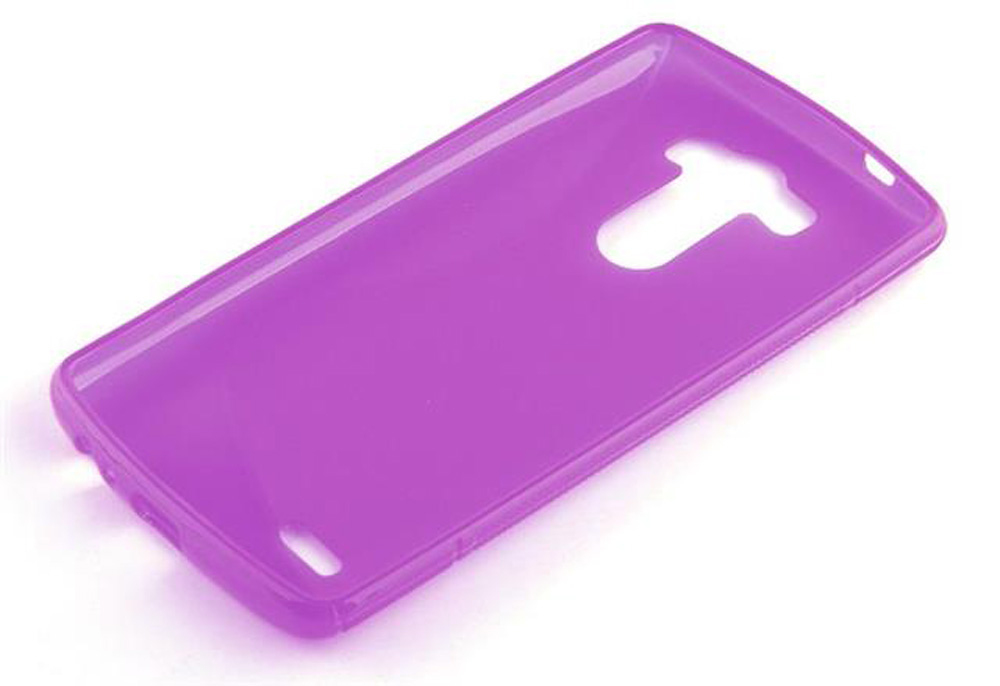 Una funda de teléfono morada con recortes para cámara y botones.