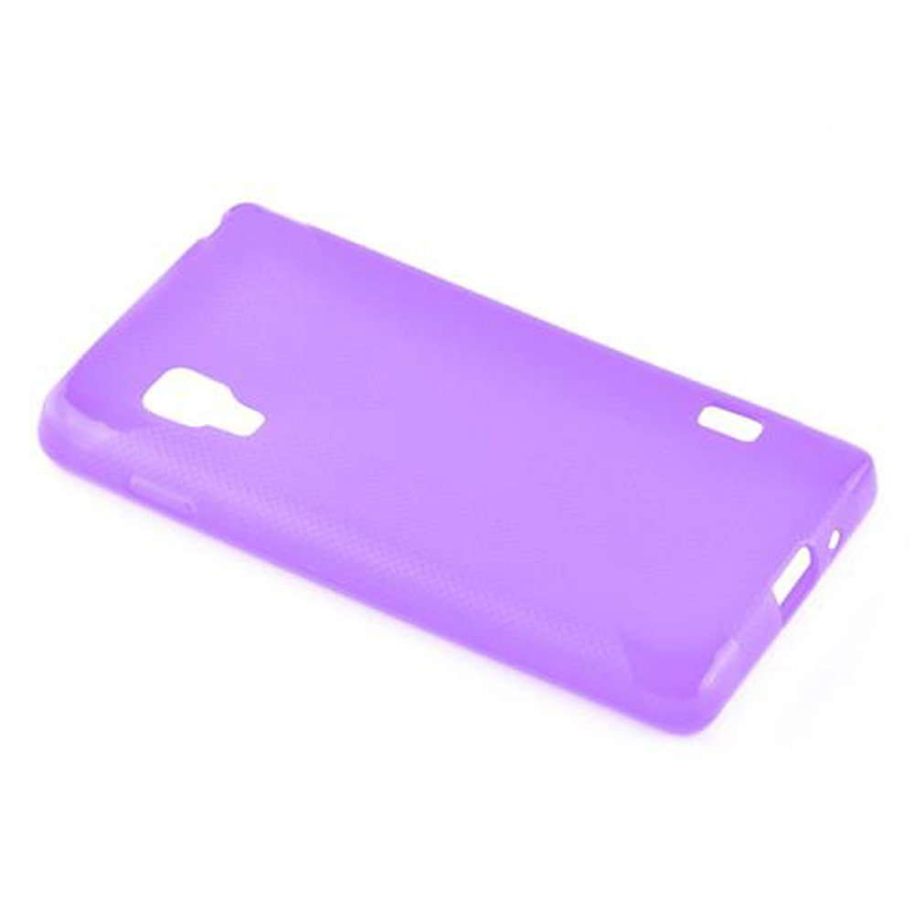 Custodia viola lavanda con ritagli per fotocamera e porte.