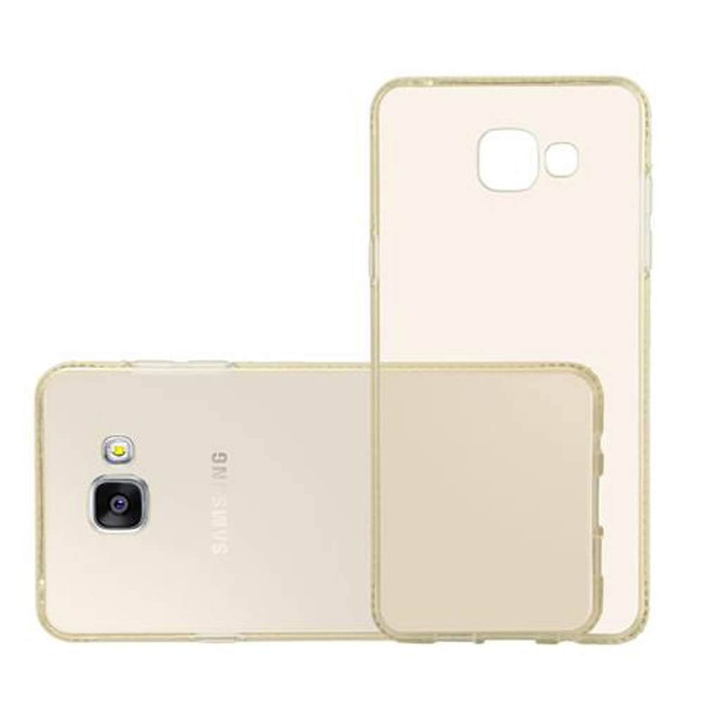 Una custodia trasparente per telefono giace accanto a uno smartphone chiaro.