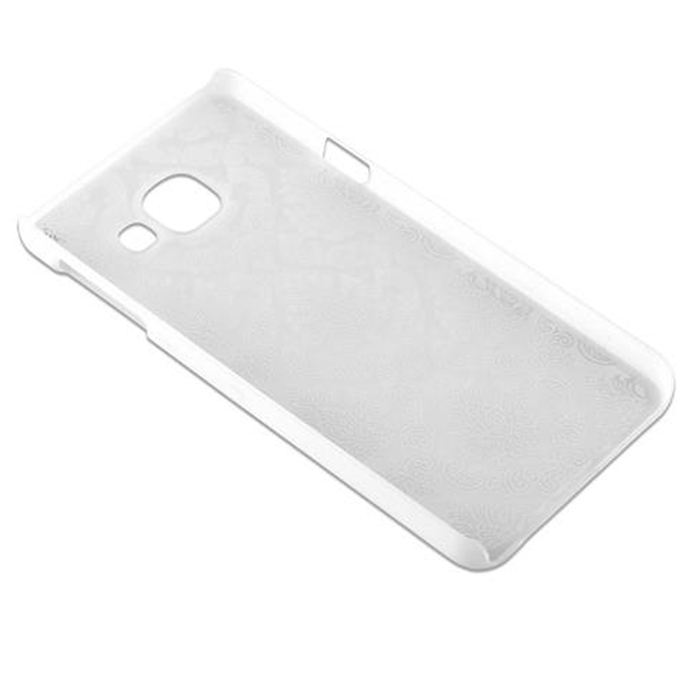 Transparente Handyhülle mit geprägtem Muster.