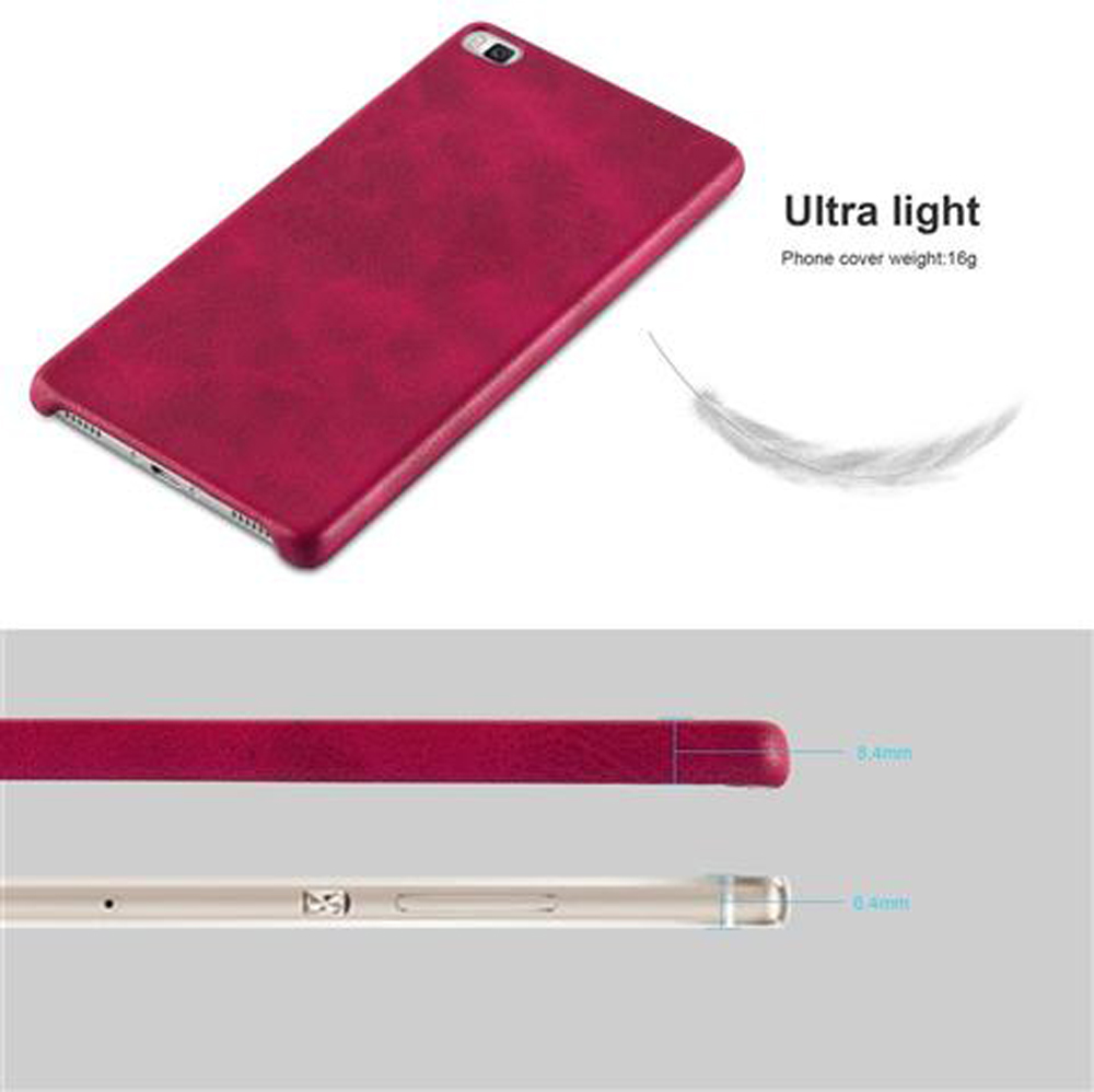 Custodia rossa per telefono da 8,4 mm e 0,4 mm, peso 16 g.
