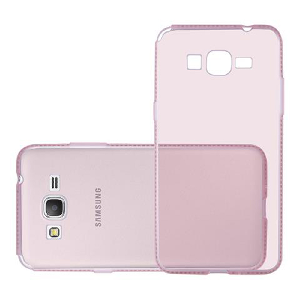 Due custodie rosa per telefono Samsung. Una è su un telefono, l'altra vuota.