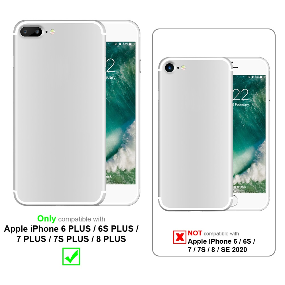 Due iPhone bianchi affiancati con schermate di blocco che mostrano onde.