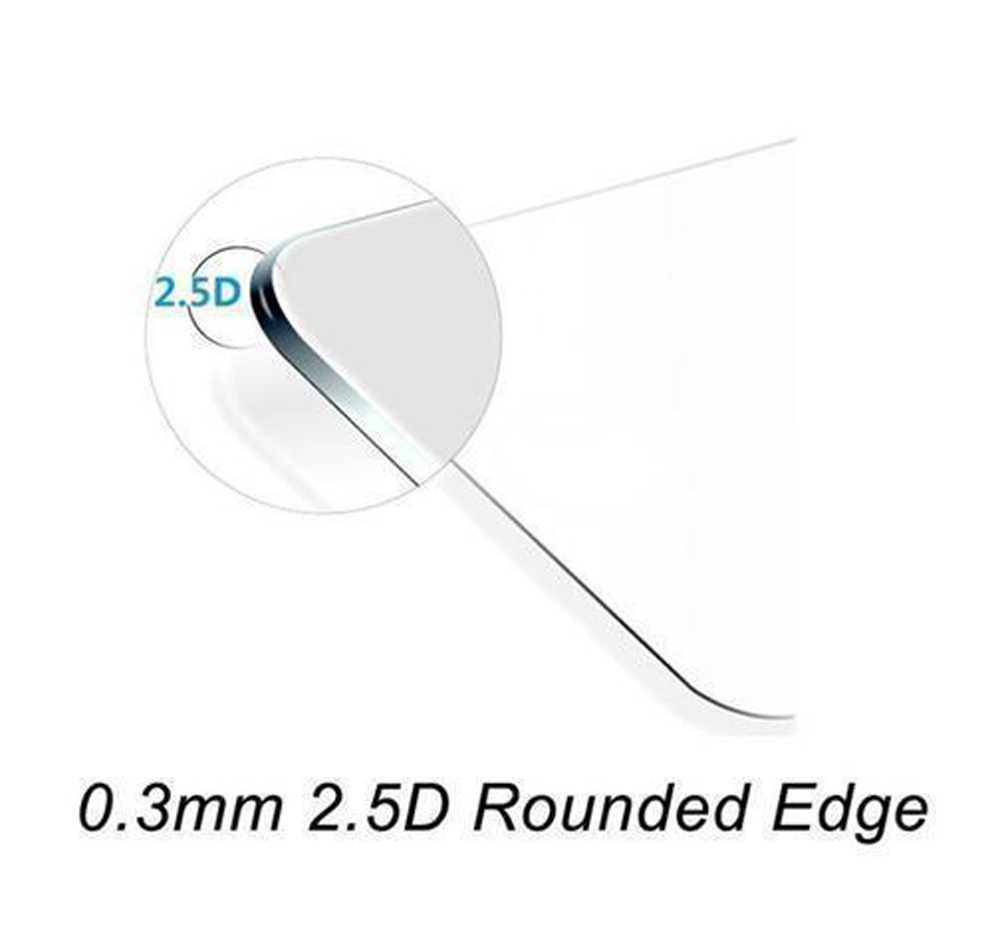 Bordo arrotondato 2.5D da 0,3 mm di una protezione schermo.