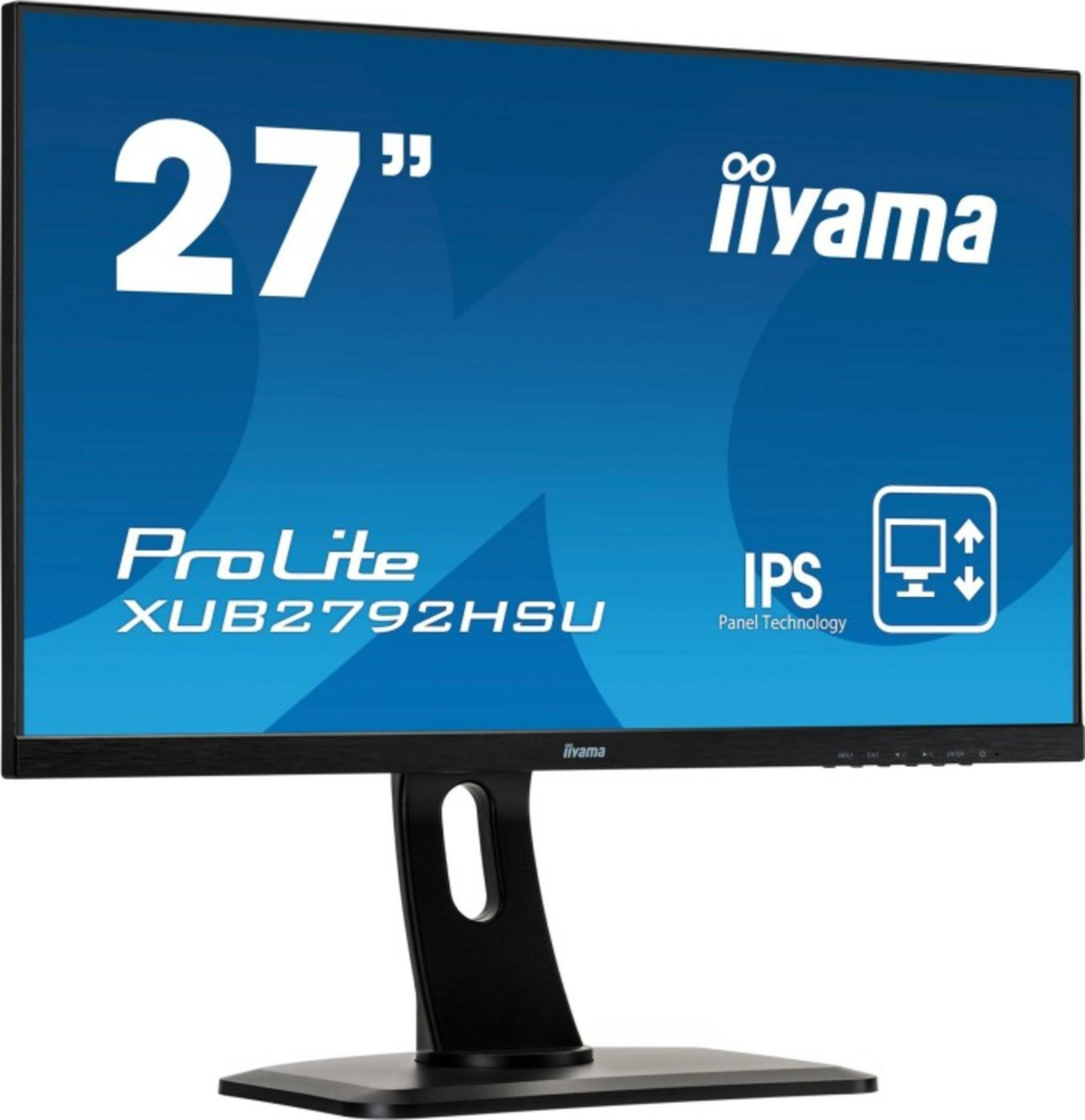 Ein 27-Zoll iiyama ProLite XUB2792HSU Monitor mit IPS Panel Technologie.