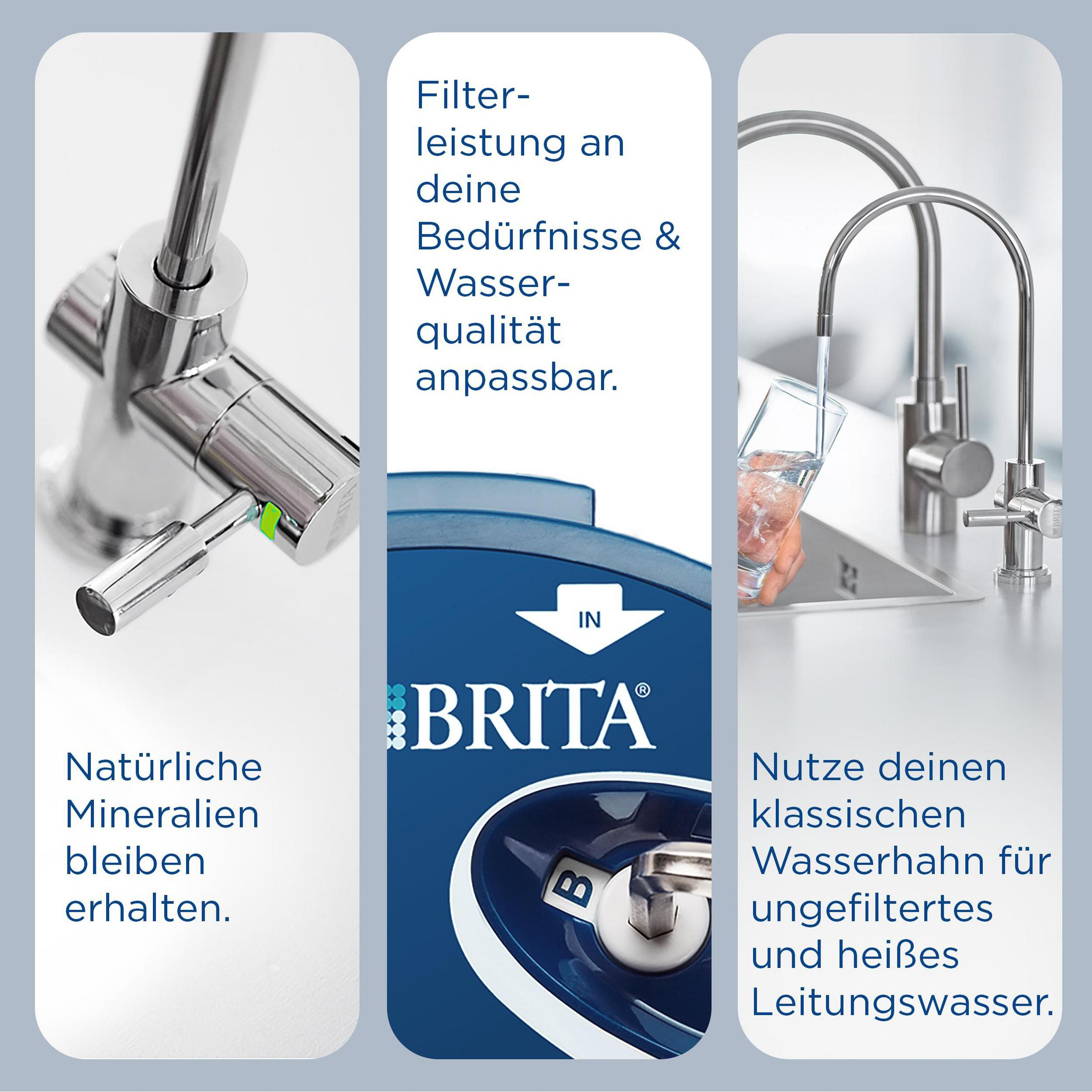 Chrome faucets for filtered and unfiltered water. Brita filter.