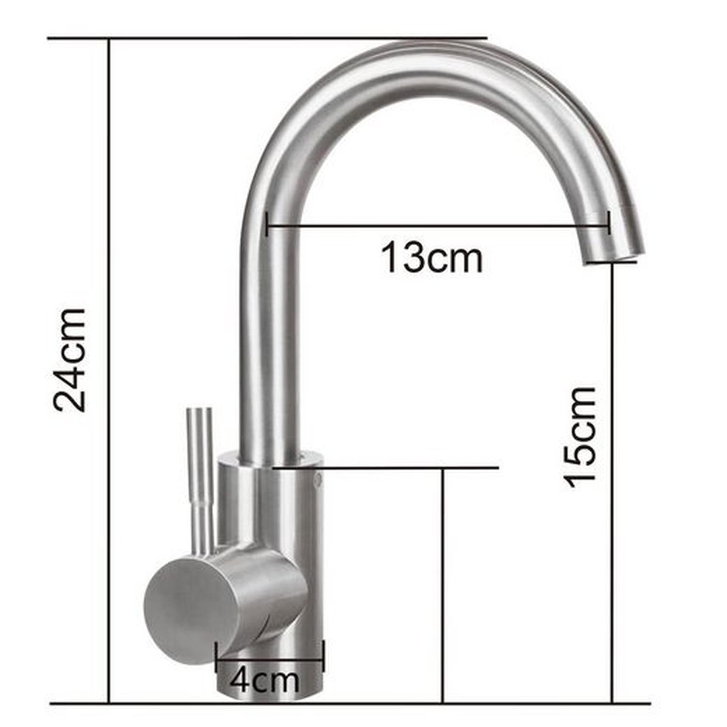 Srebrna bateria z wymiarami: wysokość 24cm, szerokość 13cm, zasięg 15cm, podstawa 4cm.