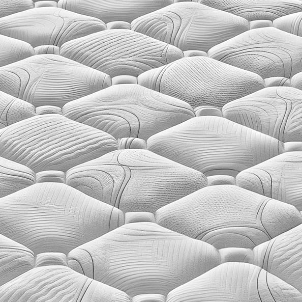 Textura de superficie abstracta de formas blancas y redondeadas con patrones de veta de madera.