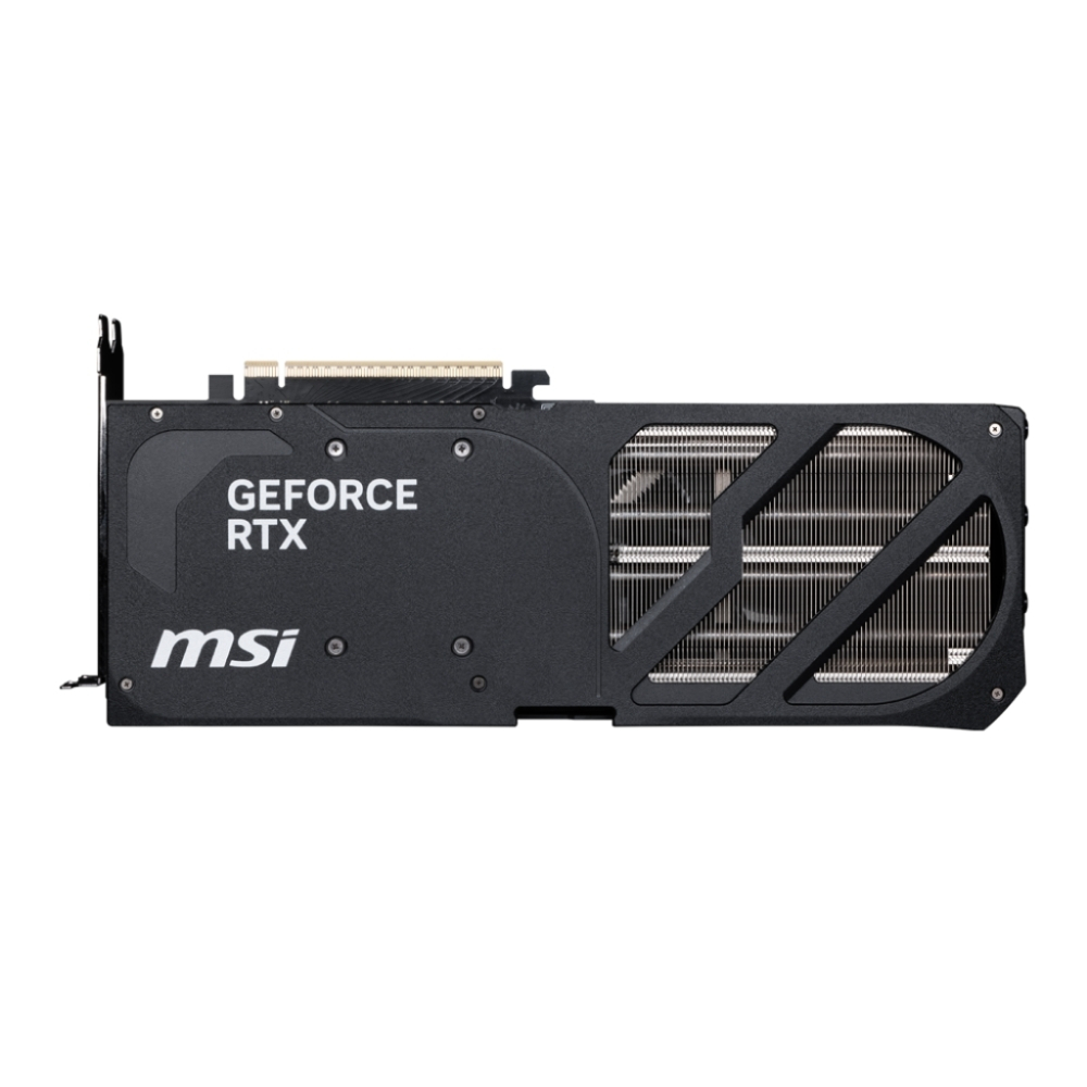 Siyah MSI GeForce RTX grafik kartı fanlar ve soğutucular ile.