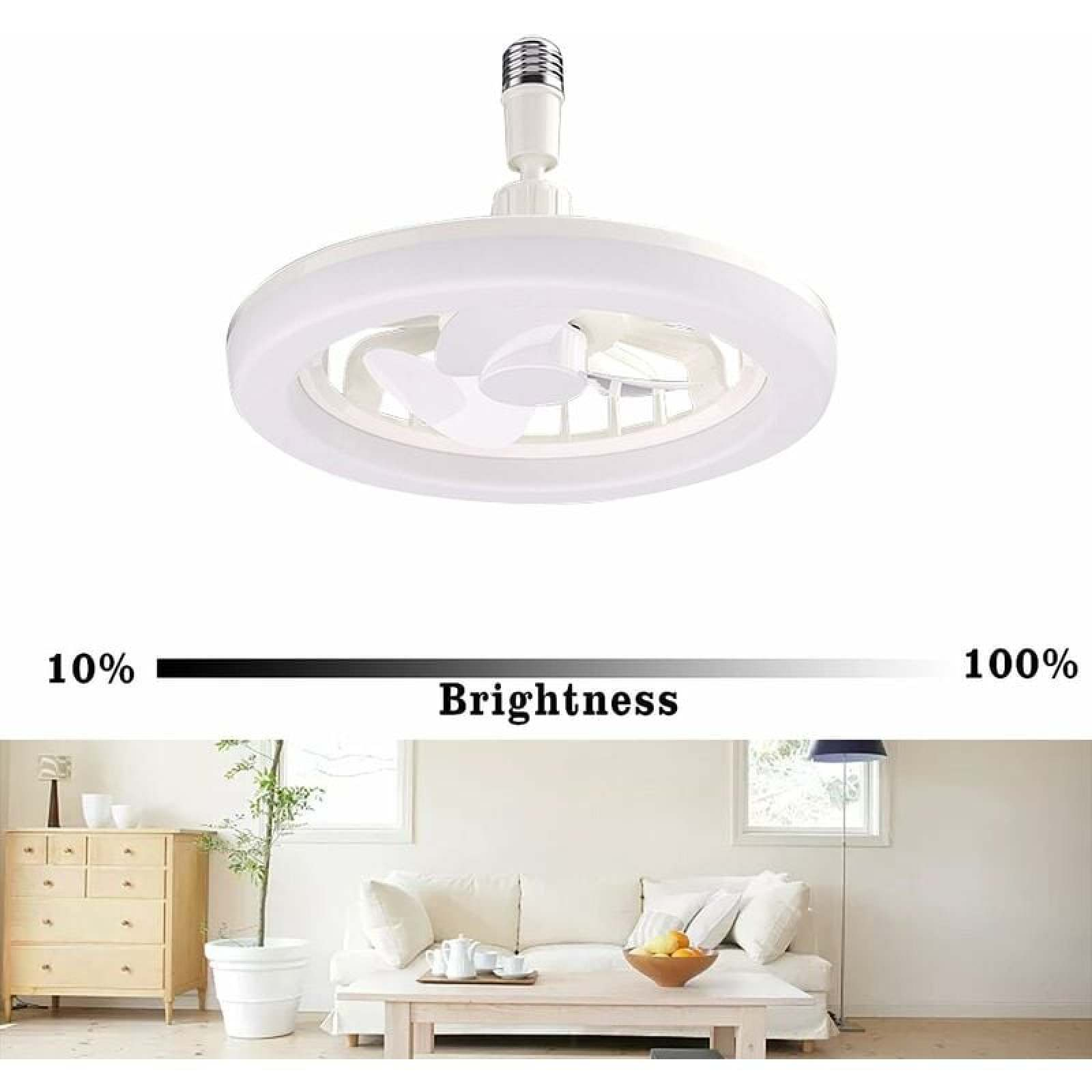 Deckenventilator mit Licht und Helligkeitsregler.