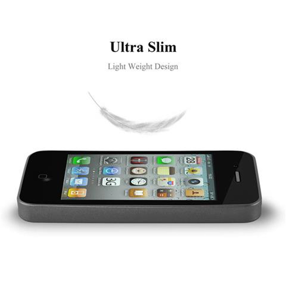 Ein schlankes iPhone mit vielen App-Symbolen auf dem Bildschirm.