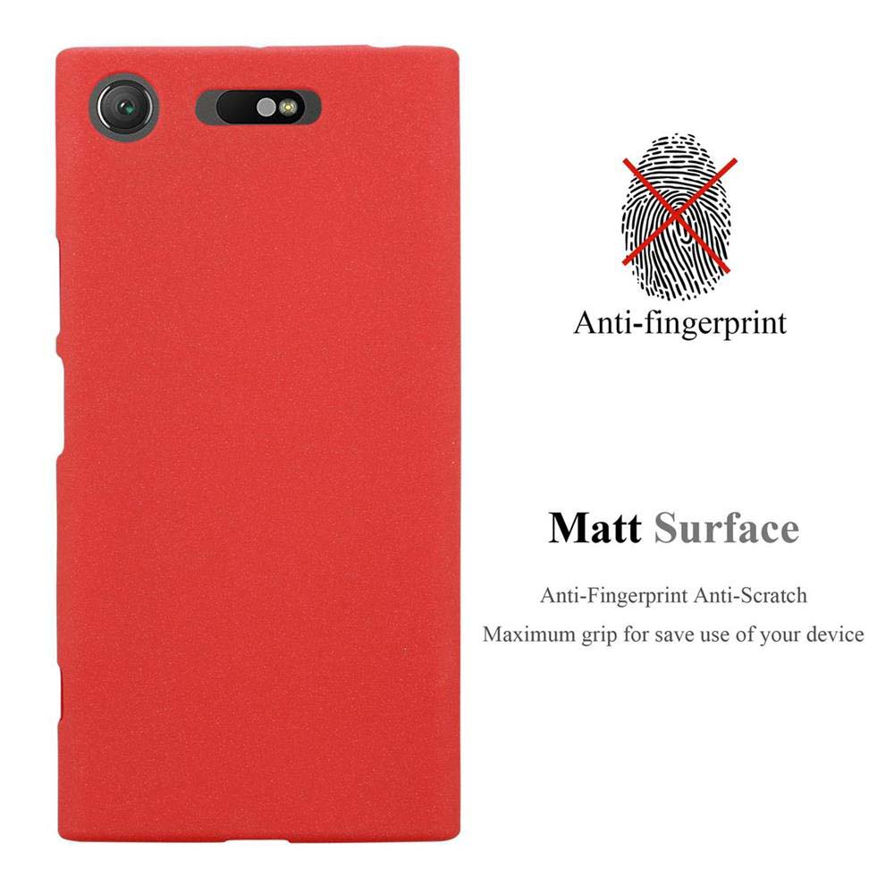 Cover rossa per telefono con superficie opaca, design anti-impronta.