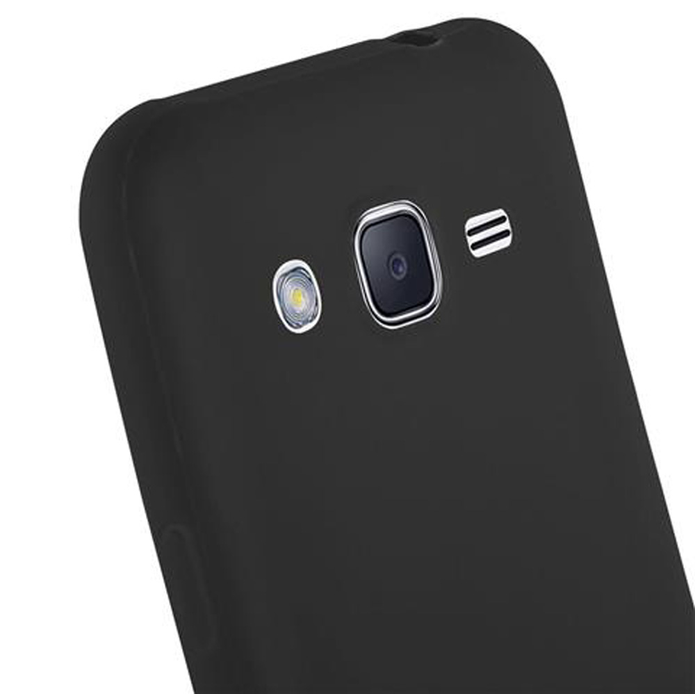 Retro di uno smartphone nero con fotocamera, flash e griglia dell'altoparlante.