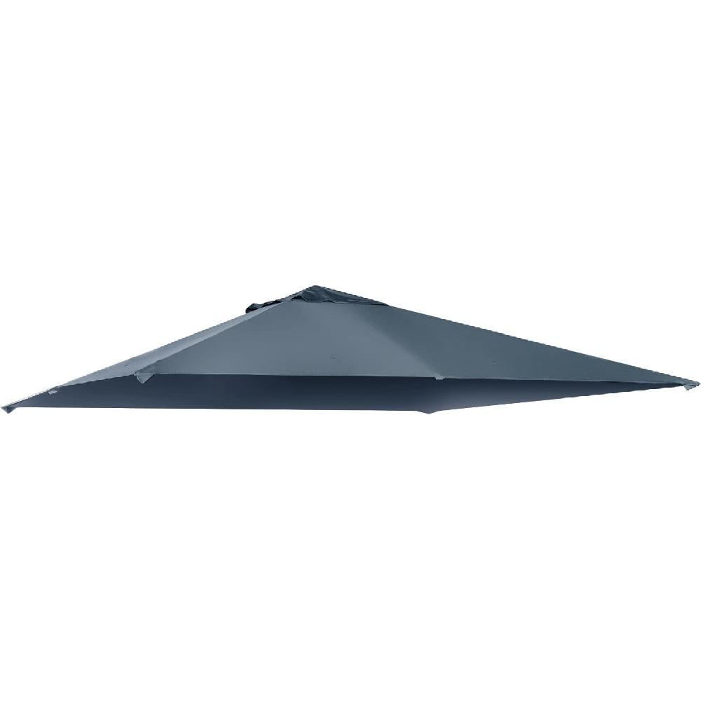 Tenda grigia per gazebo da esterno su sfondo bianco.