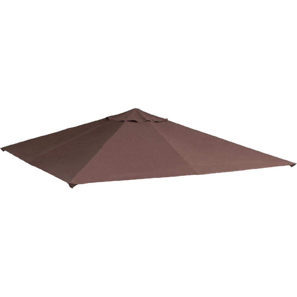 Top ombrellone rettangolare marrone con sfiato centrale.
