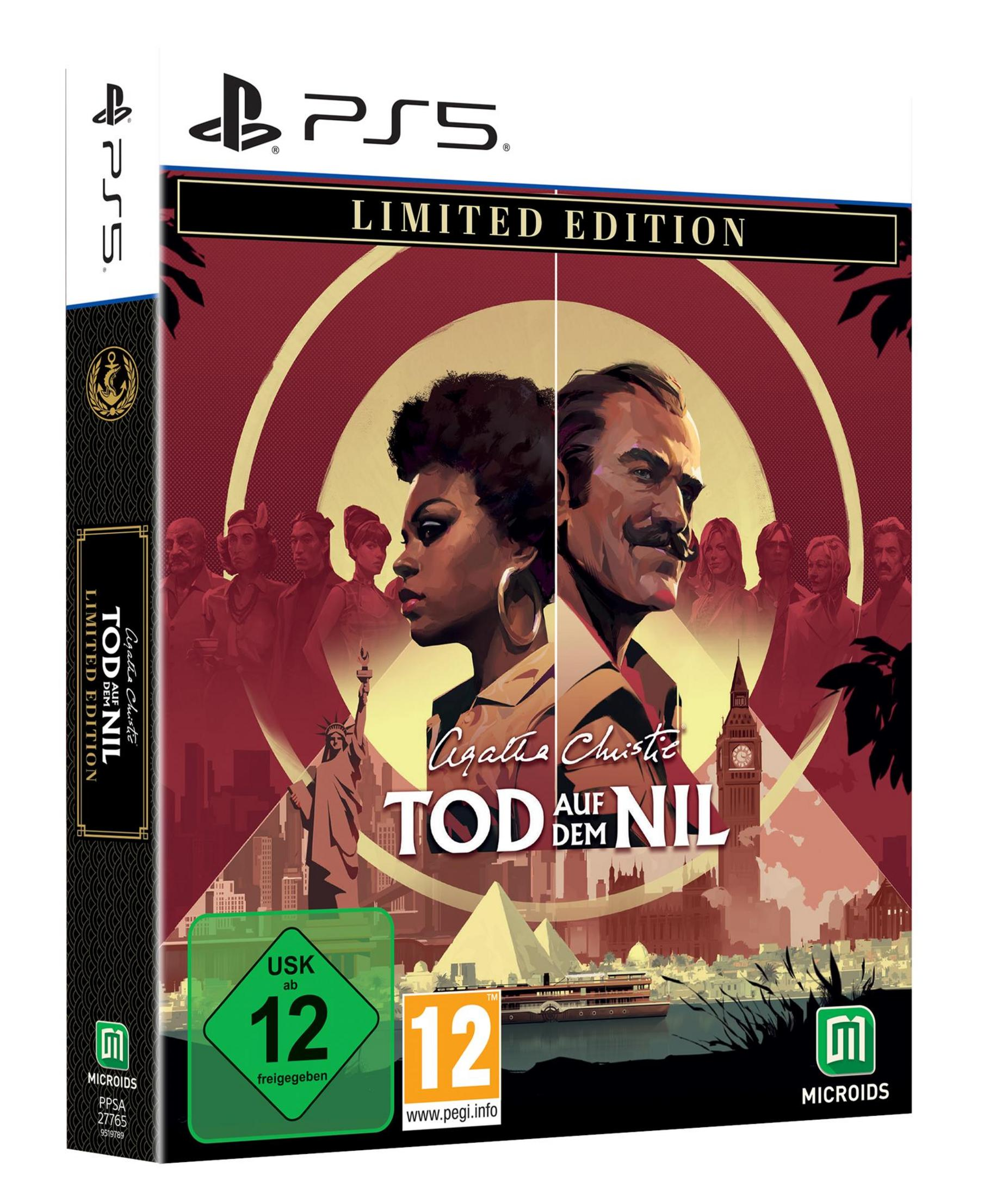 Copertina gioco PS5, Edizione Limitata, con motivo Agatha Christie e bollino USK/PEGI 12.