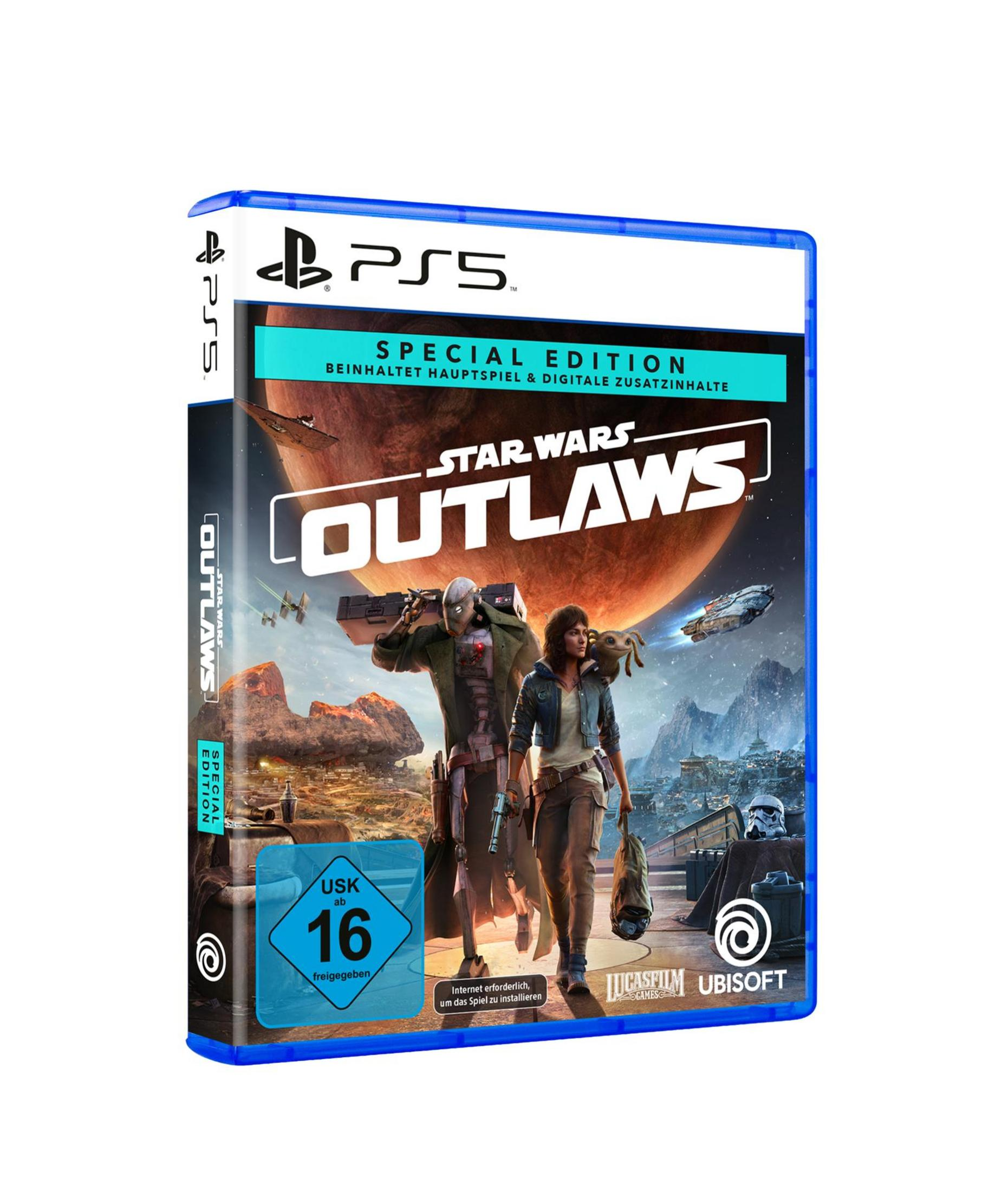 PS5 Spiel "Star Wars Outlaws" Special Edition, USK 16 Freigabe.